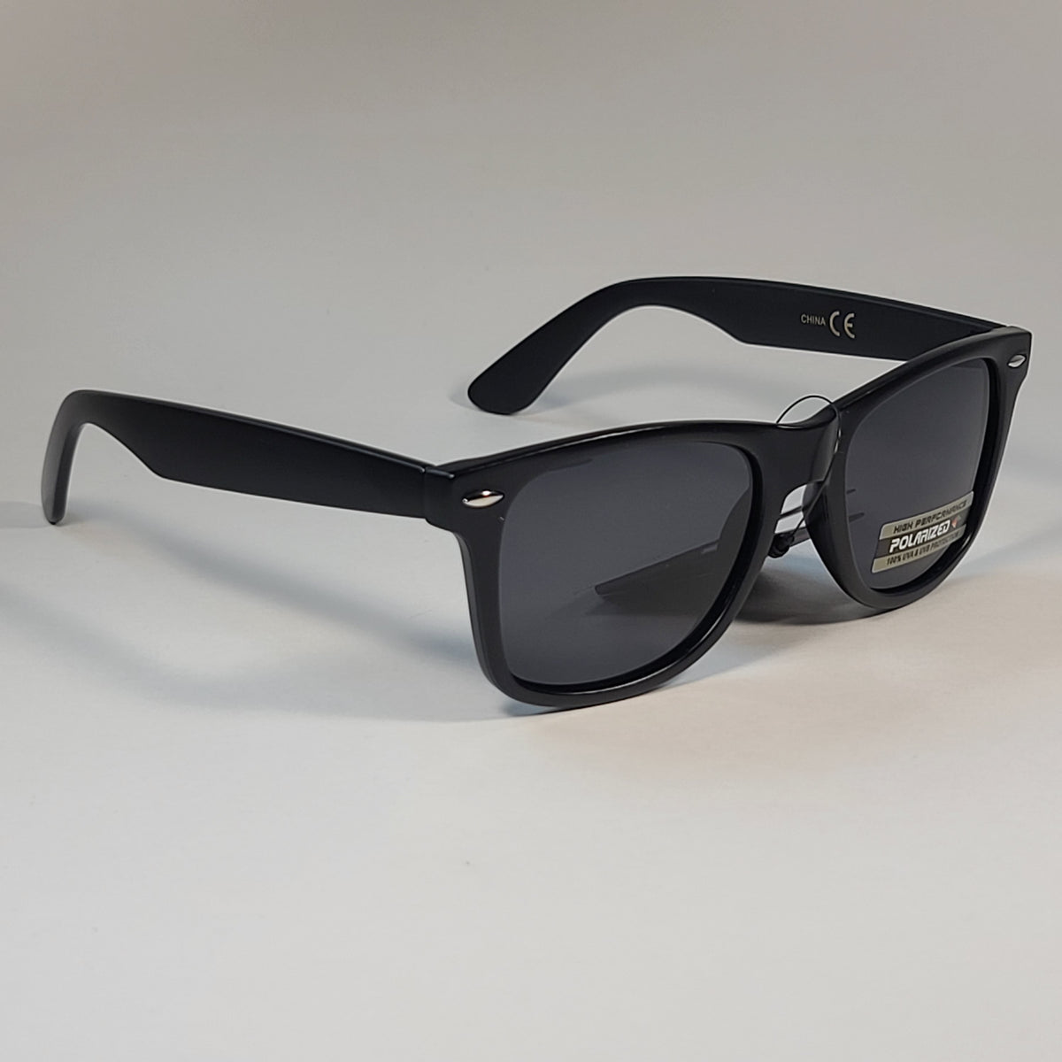 Dark Flatter Polarized Sunglasses - Shield Lens & Black Rubber