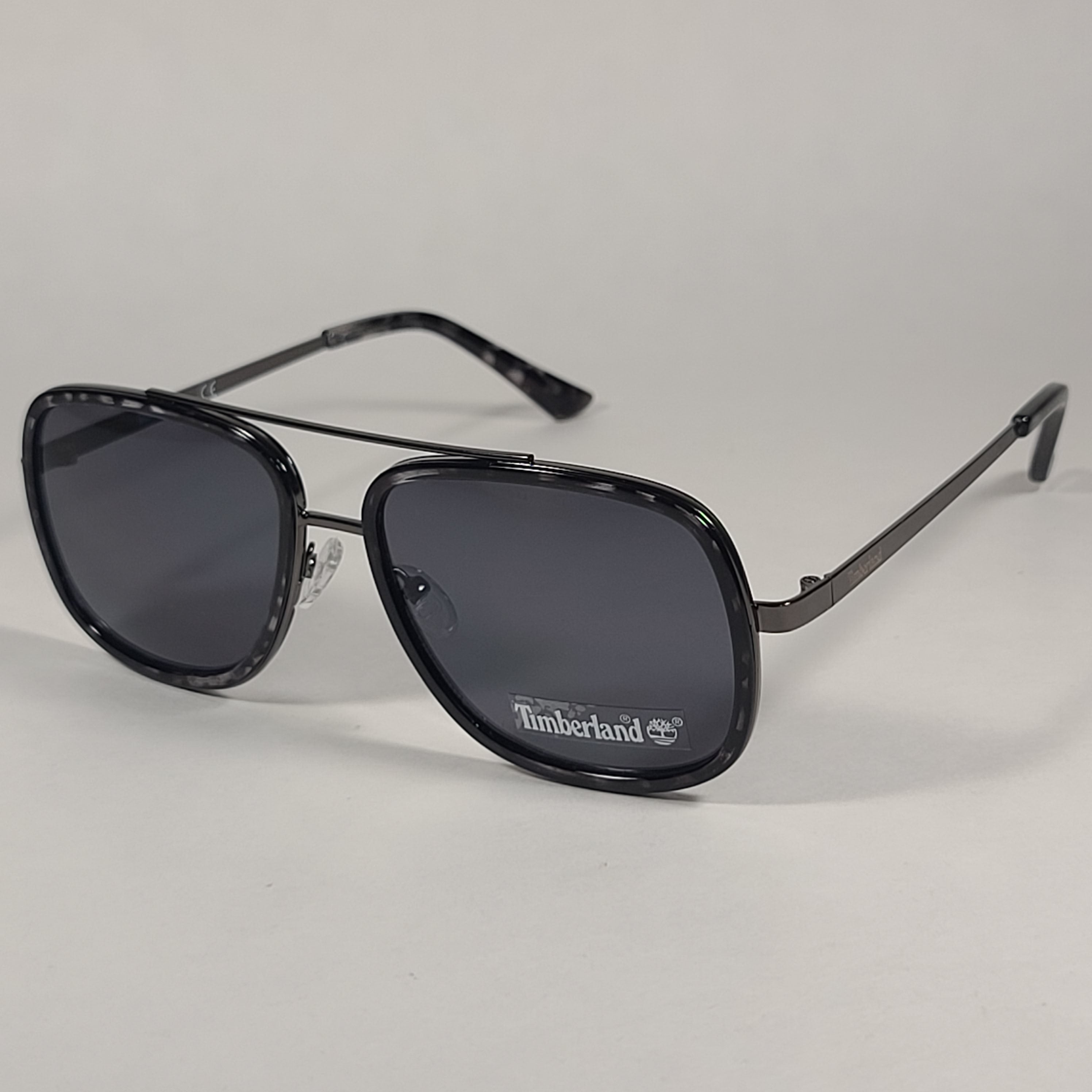 Timberland Aviator Sunglasses Gunmetal Gray Black Marble Frame Gray Le