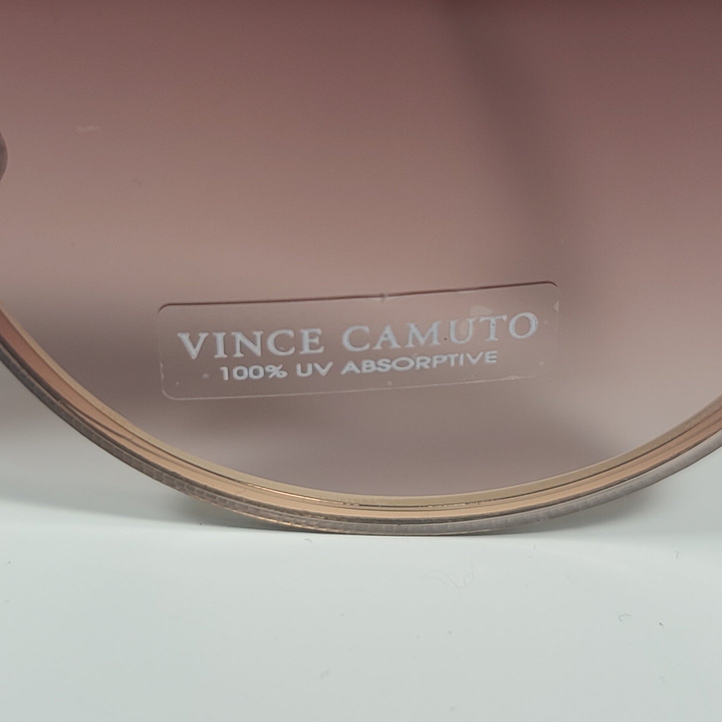 Vince Camuto Rimless Navigator Sunglasses Gold Frame Brown Gradient Lens VC954 GLD