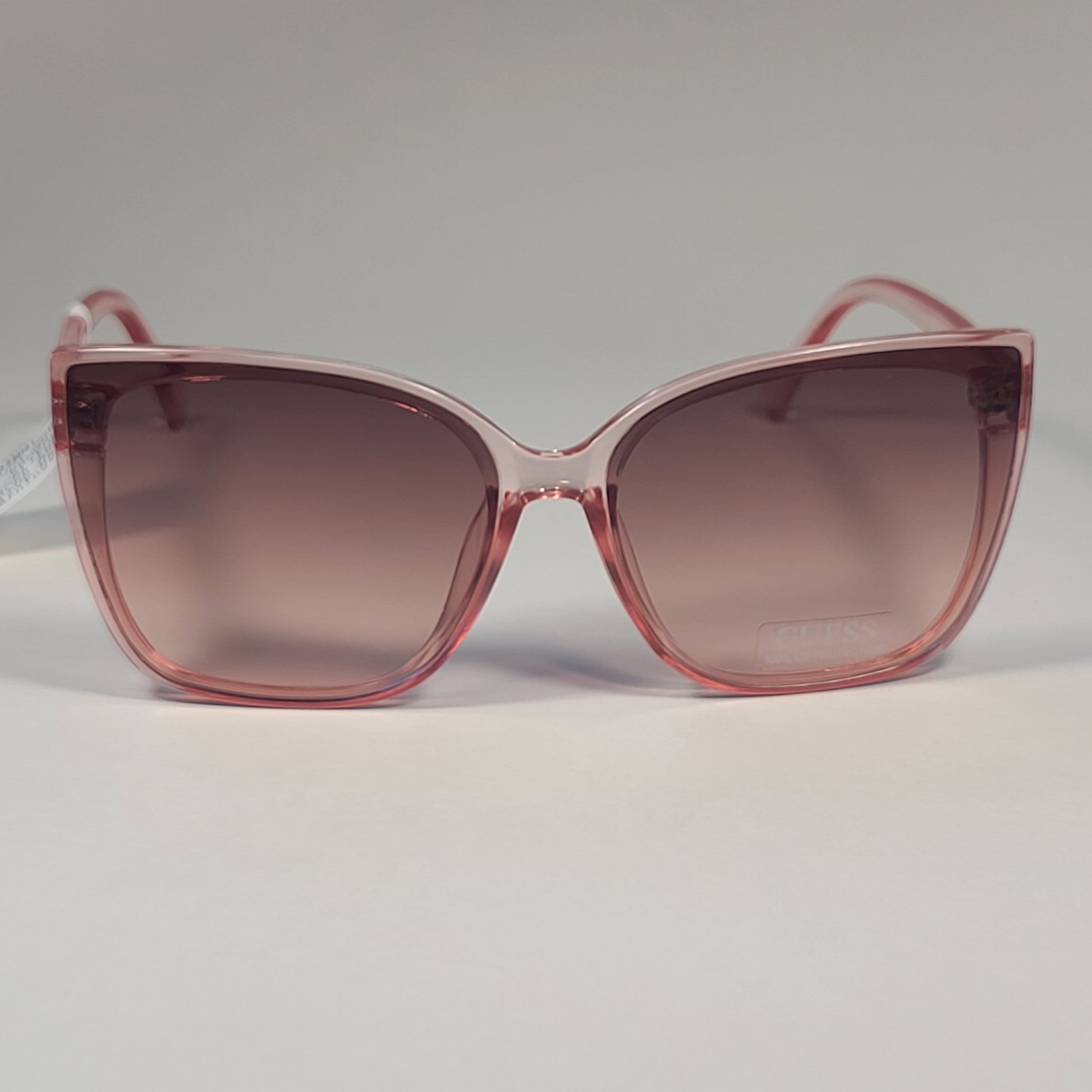 Guess GF0412 72F Oversized Butterfly Sunglasses Pink Crystal / Brown Gradient - Sunglasses