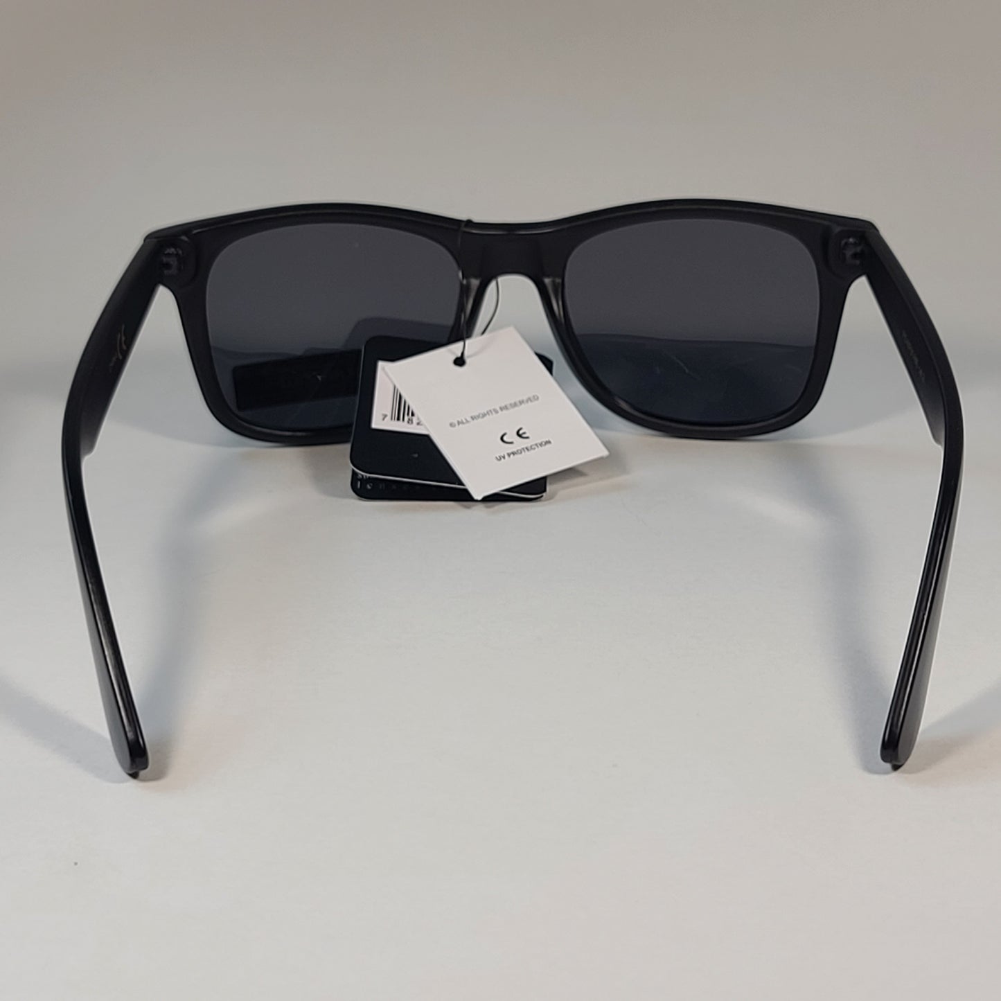 Mens Sunglasses Polarized WF Matte Black Plastic Square Style Retro Generic New - Sunglasses