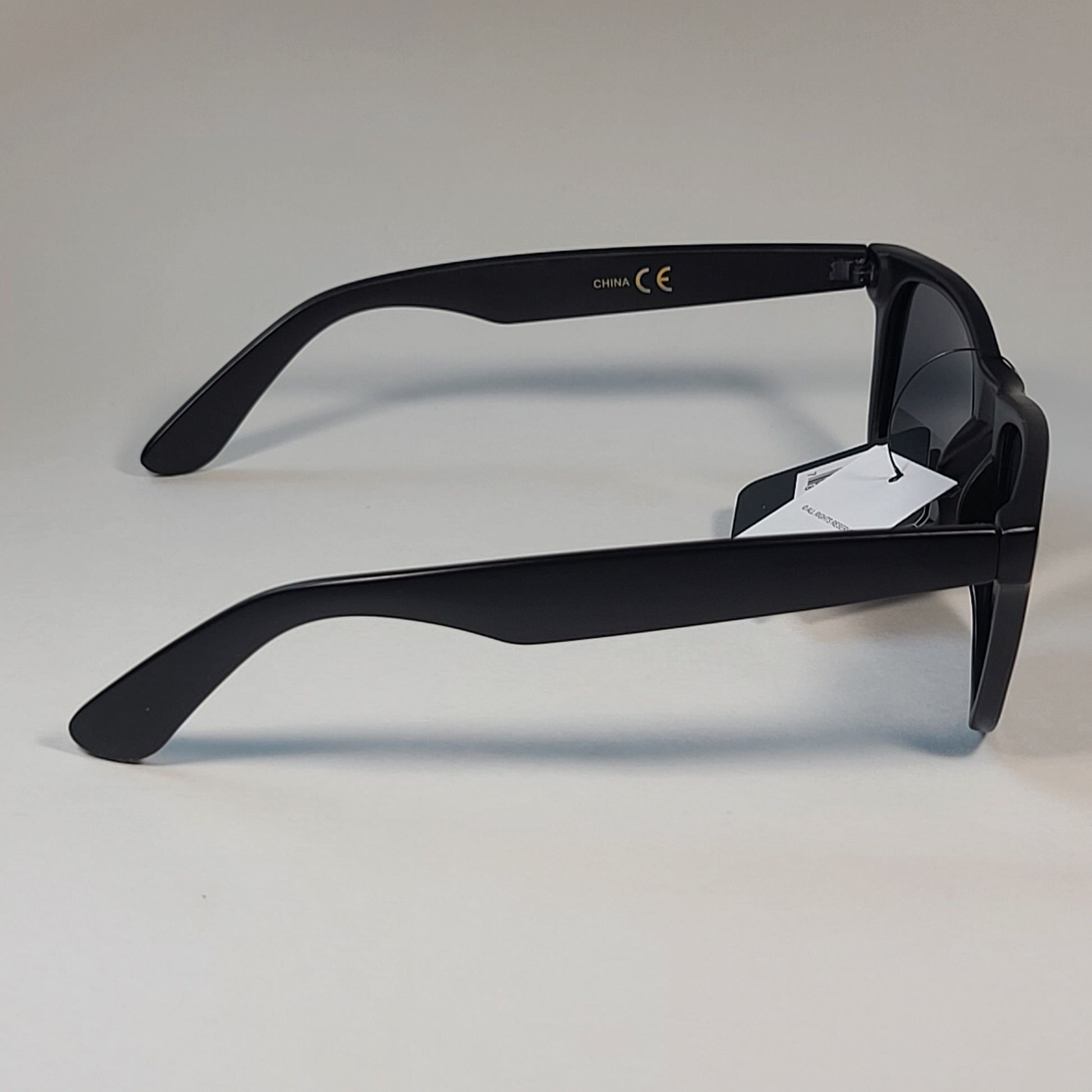 Mens Sunglasses Polarized WF Matte Black Plastic Square Style Retro Generic New