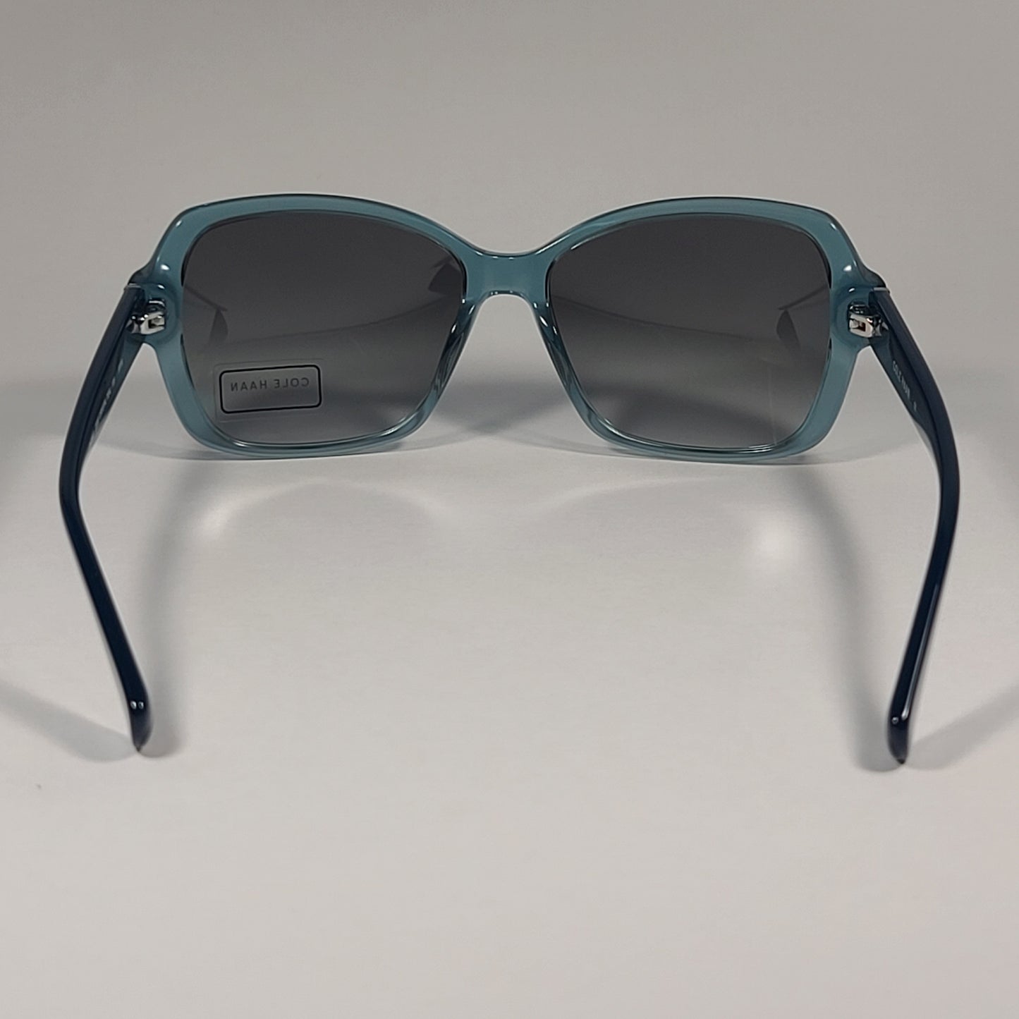 Cole Haan CH7007 320 Oval Sunglasses Crystal Teal Frame Gray Gradient Lens - Sunglasses