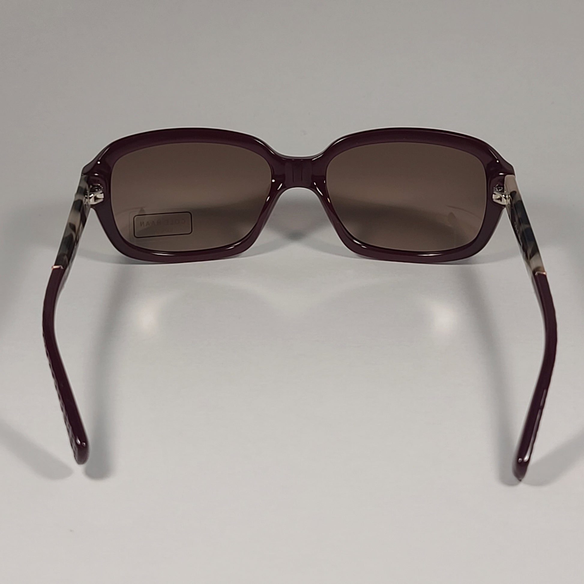 Cole Haan CH7004 604 BURGUNDY Rectangle Sunglasses Burgundy Frame Brown Gradient Lens - Sunglasses