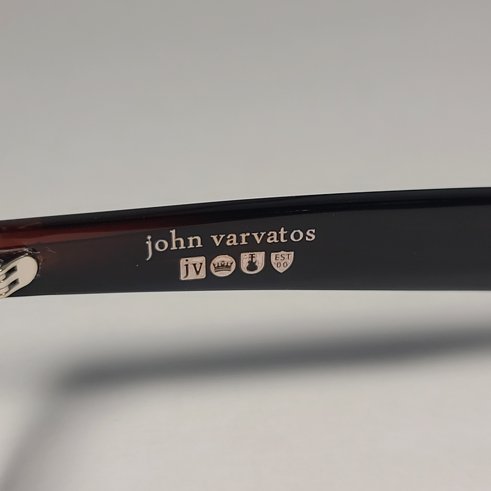 John Varvatos Men’s Rectangle Sunglasses V538 Brown Frame / Gray Lens - Sunglasses