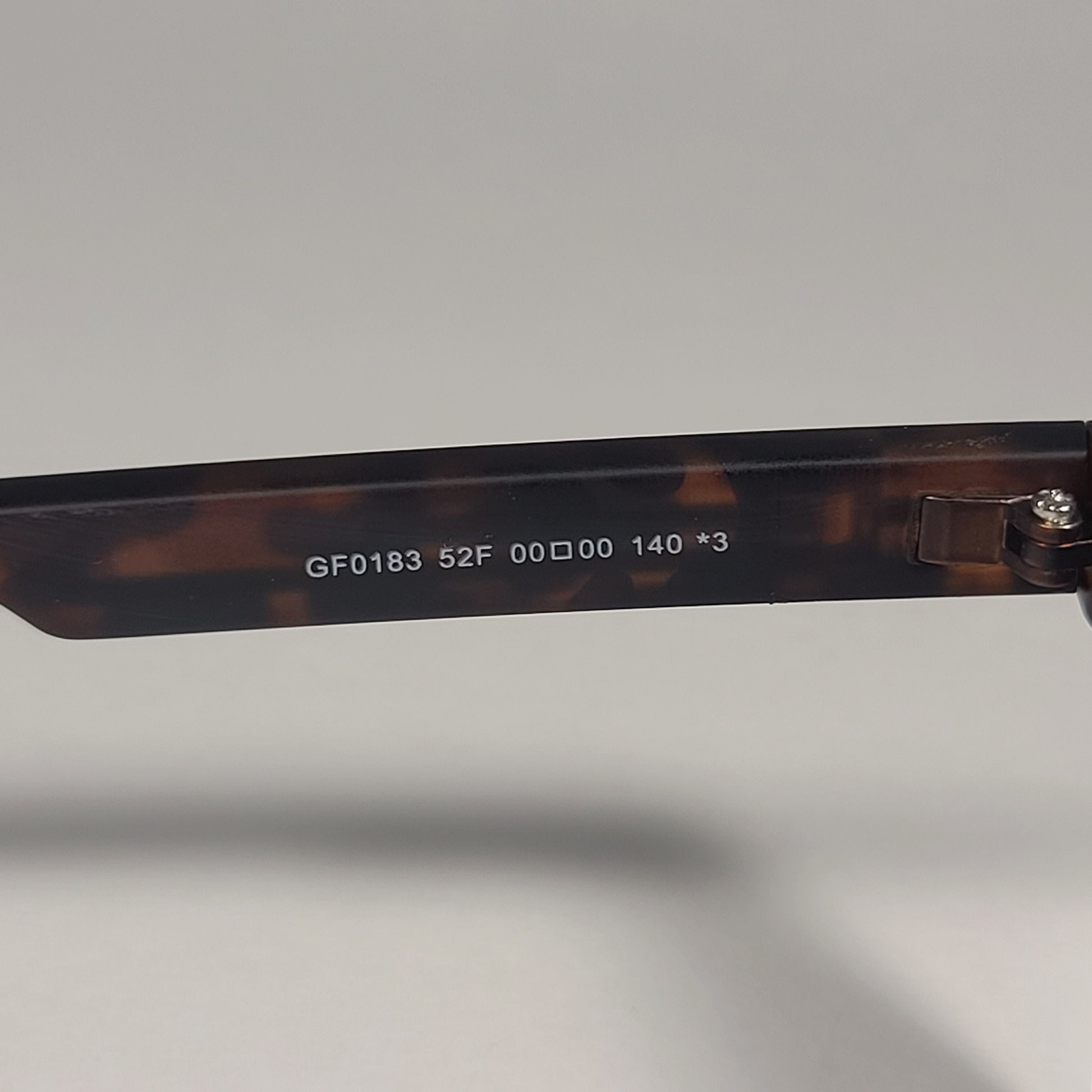 Guess GF0183 52F Rectangular Rimless Shield Sunglasses Brown Tortoise Frame Brown Gradient Lens - Sunglasses