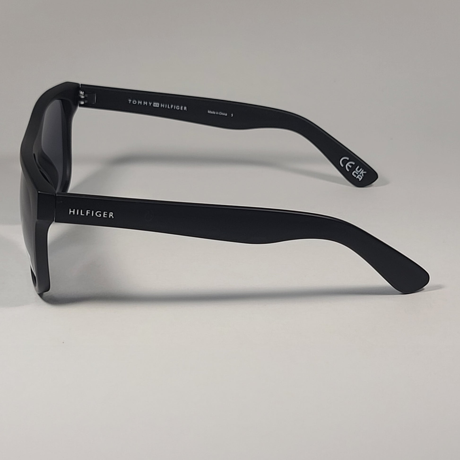 Tommy Hilfiger Drake MP OM611 Square Sunglasses Matte Black Gray Tinted Lens - Sunglasses