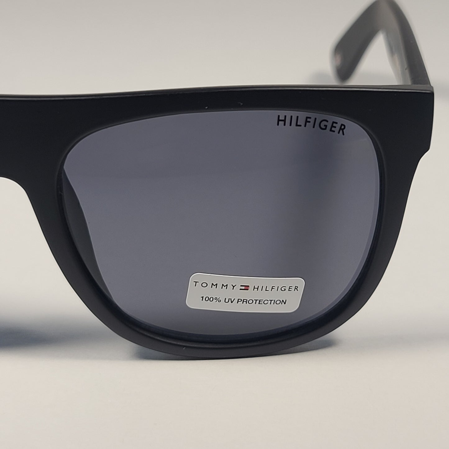 Tommy Hilfiger Drake MP OM611 Square Sunglasses Matte Black Gray Tinted Lens - Sunglasses