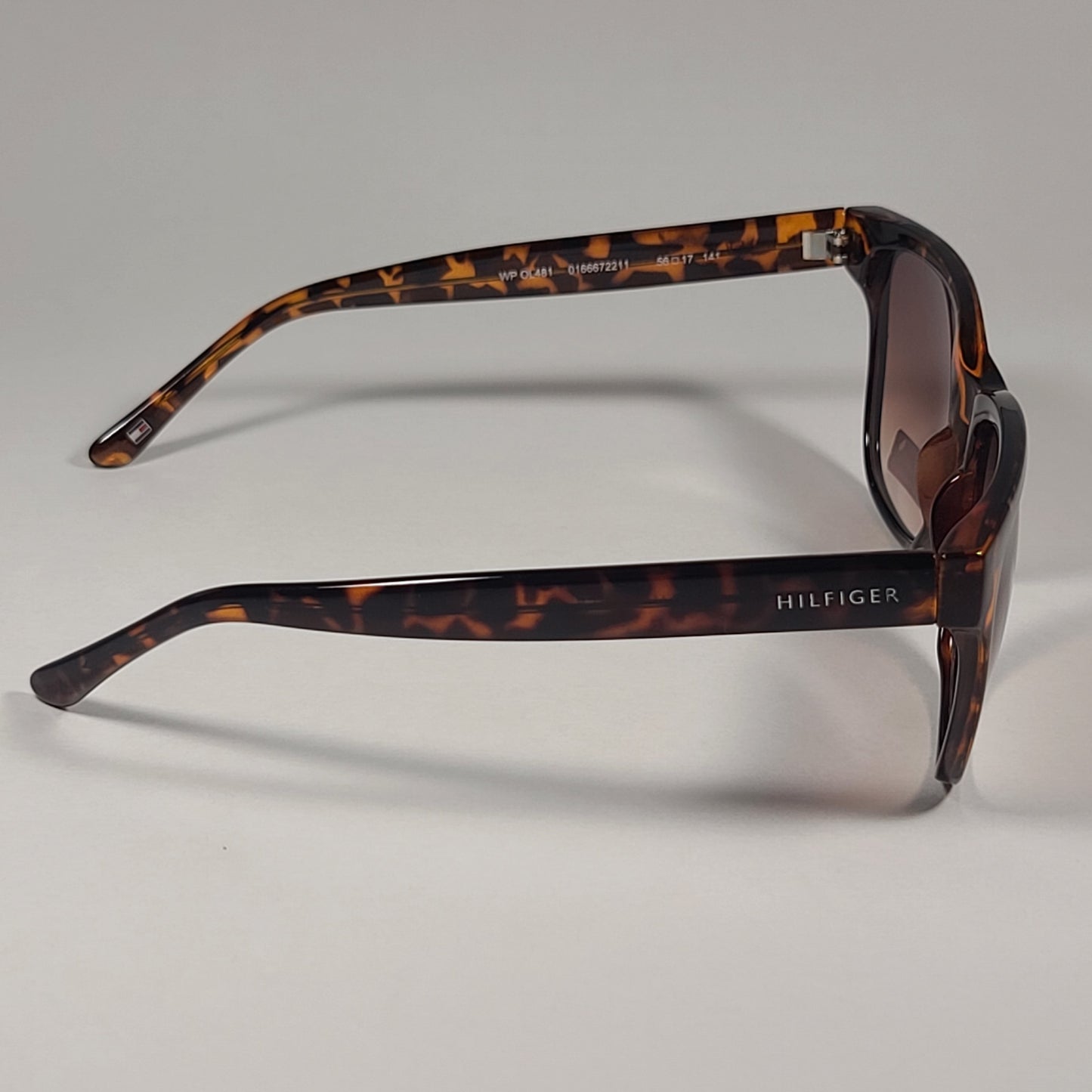 Tommy Hilfiger Lilly Square Sunglasses Brown Tortoise Frame Brown Gradient Lens LILLY WP OL481 - Sunglasses
