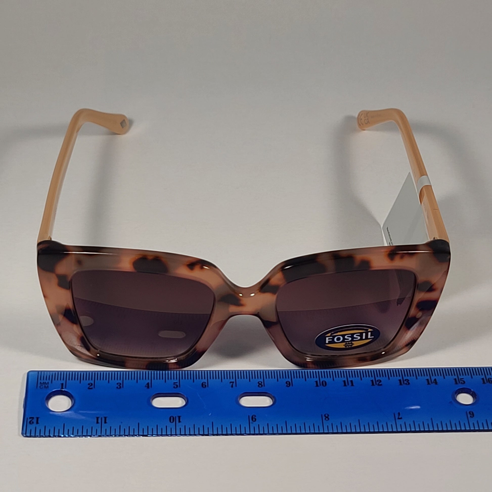 Fossil FW223 Oversize Butterfly Sunglasses Light Tortoise Brown Gradient Lens - Sunglasses