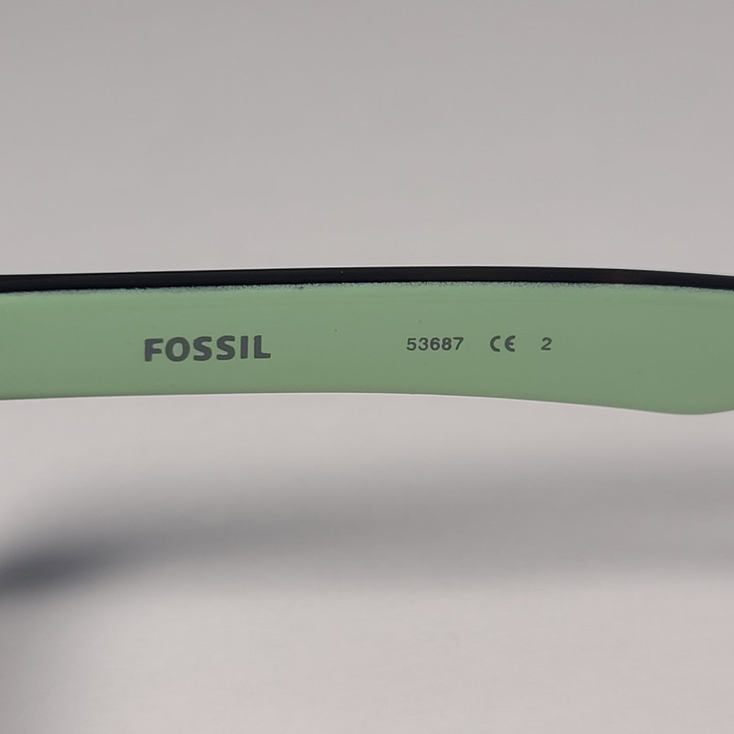 Fossil FW34 Designer Sunglasses Shiny Dark Brown Tortoise Green Interior Brown Lens - Sunglasses