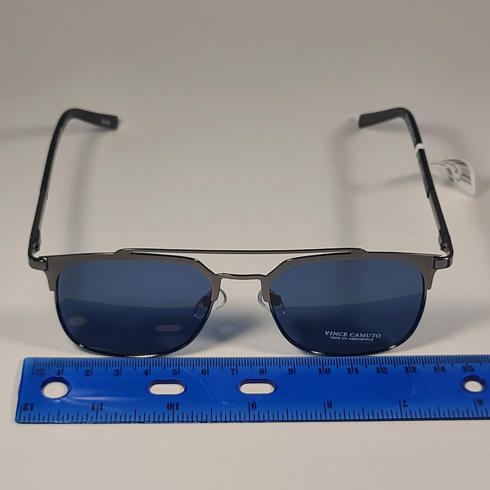 Vince Camuto VM636 GUNBL Designer Sunglasses Gunmetal Frame Blue Lens - Sunglasses