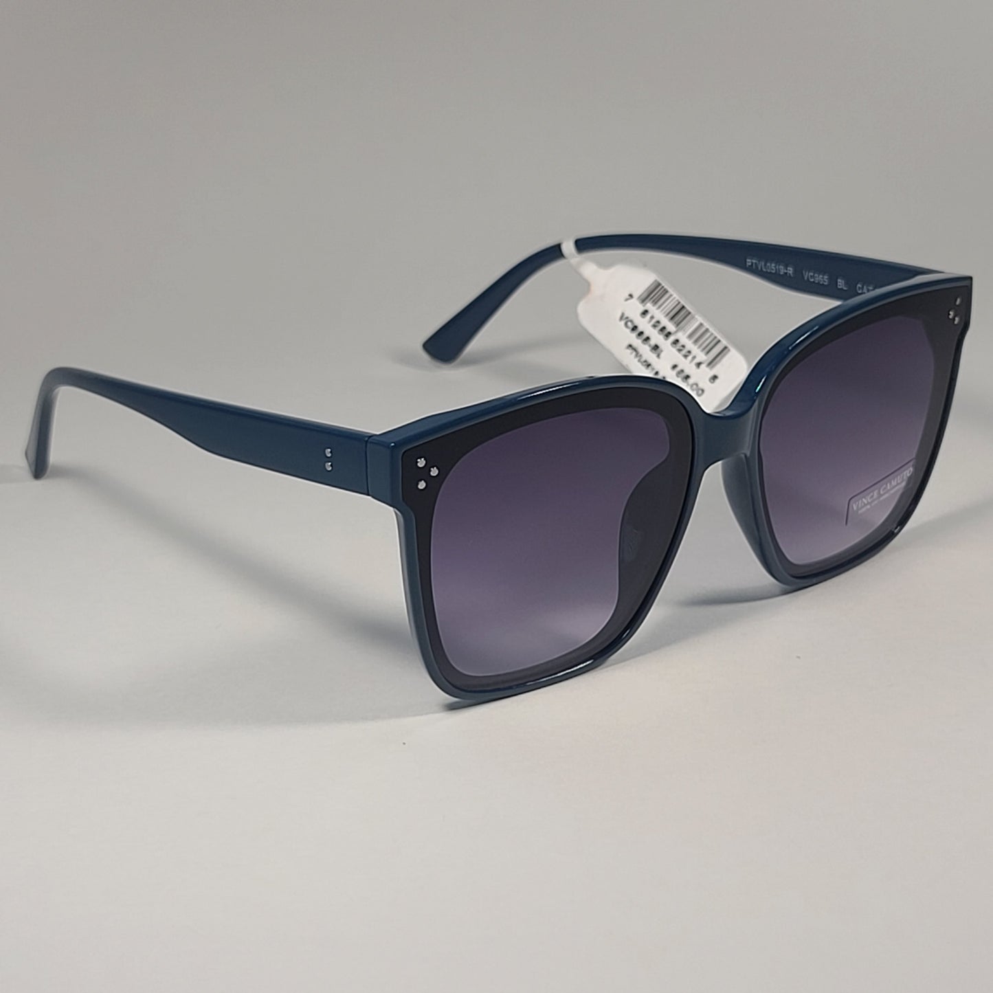 Vince Camuto VC965 BL Oversize Sunglasses Blue Frame Gray Smoke Gradient Lens - Sunglasses