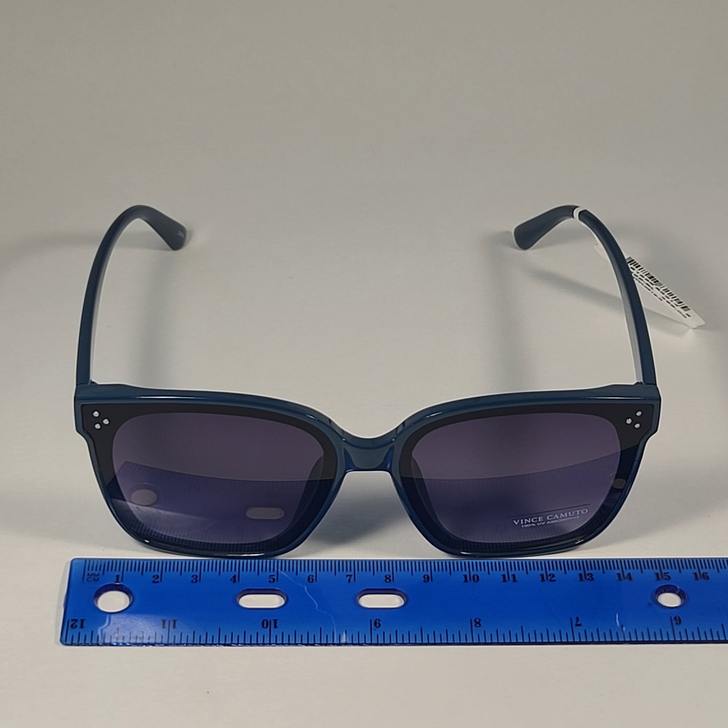 Vince Camuto VC965 BL Oversize Sunglasses Blue Frame Gray Smoke Gradient Lens - Sunglasses