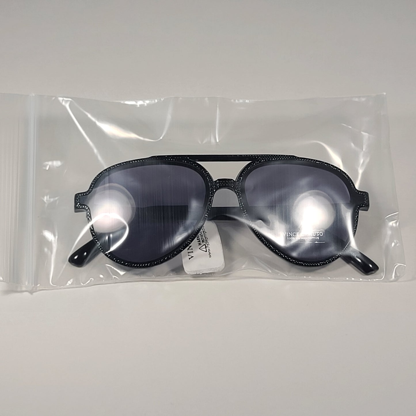 Vince Camuto VM627 OX Aviator Pilot Sunglasses Black Frame Gray Lens - Sunglasses