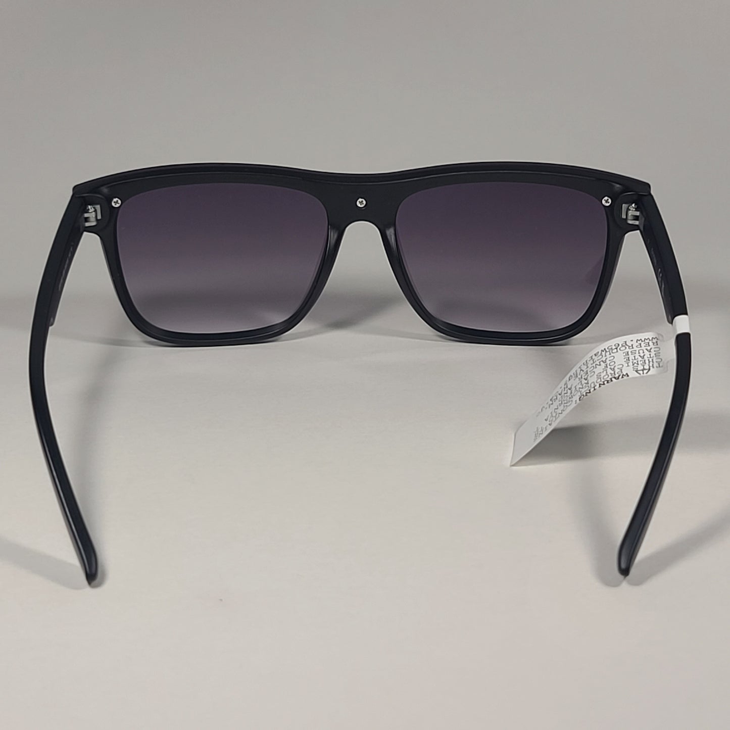 Guess Rectangular Rimless Shield Sunglasses Shiny Black Frame Gray Gradient Lens GF0183 02B - Sunglasses