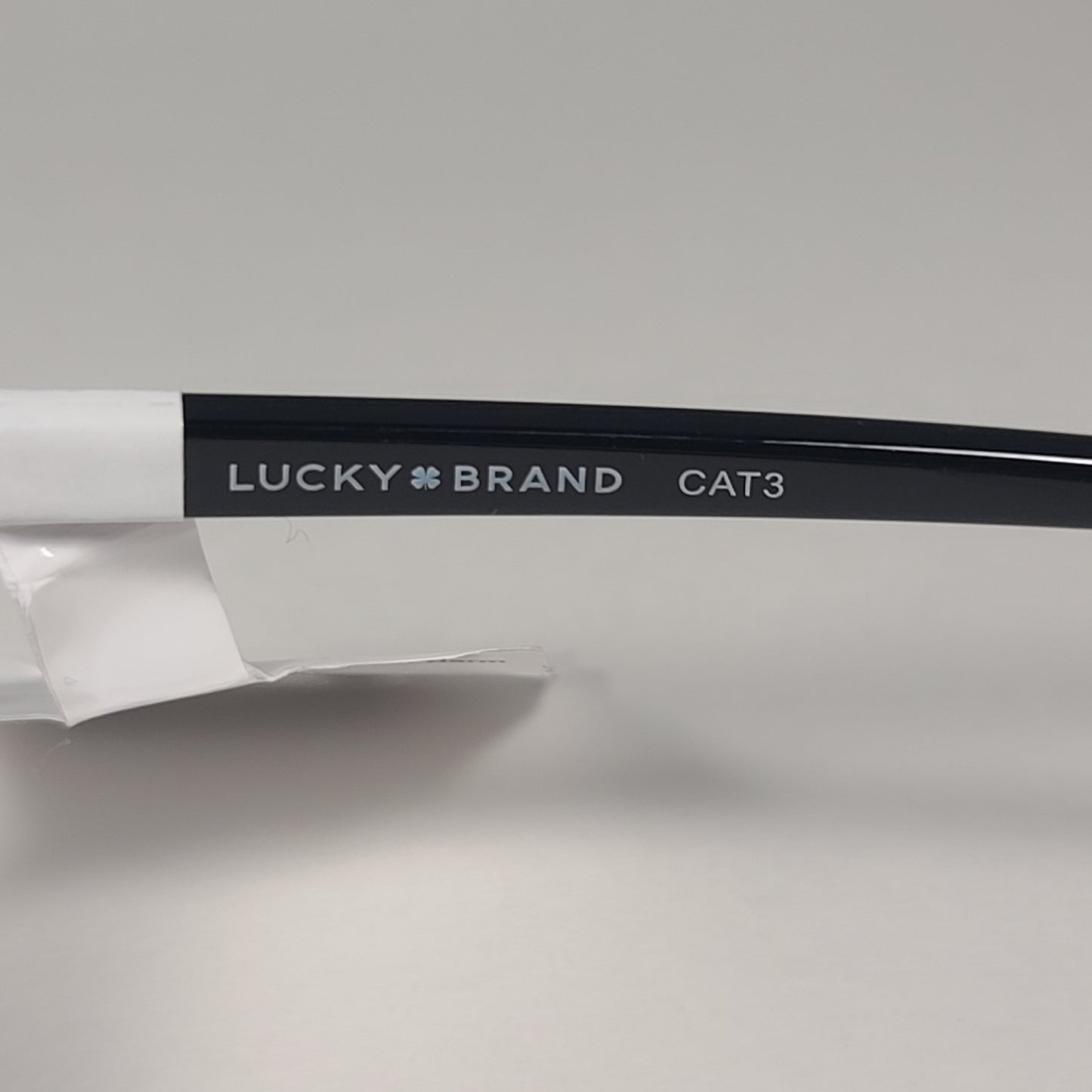 Lucky Brand SLBD101 Cat Eye Sunglasses Shiny Black Silver Frame Gray Gradient Lens - Sunglasses