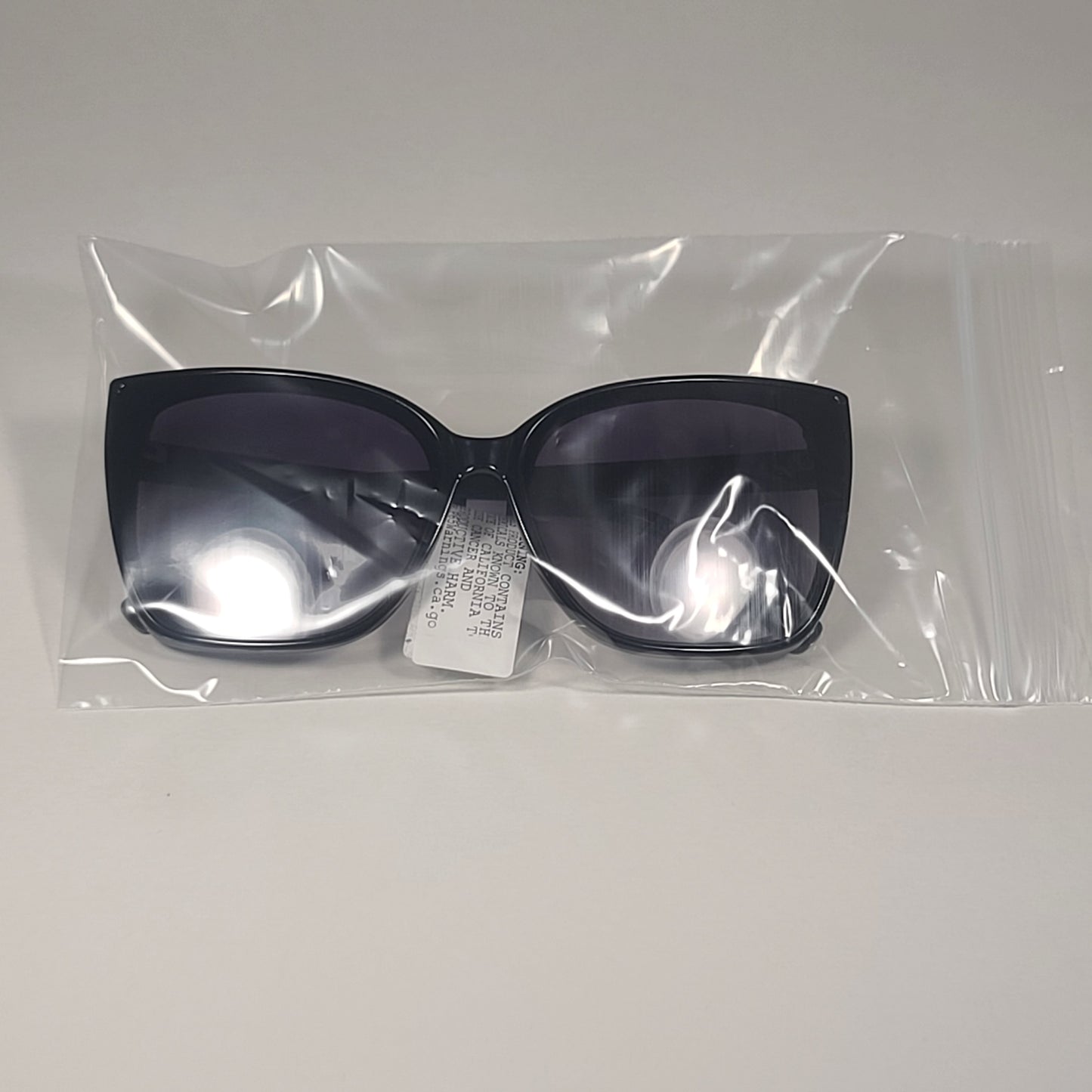 Guess GF0412 01B Oversized Butterfly Sunglasses Shiny Black Smoke Gradient Lens - Sunglasses