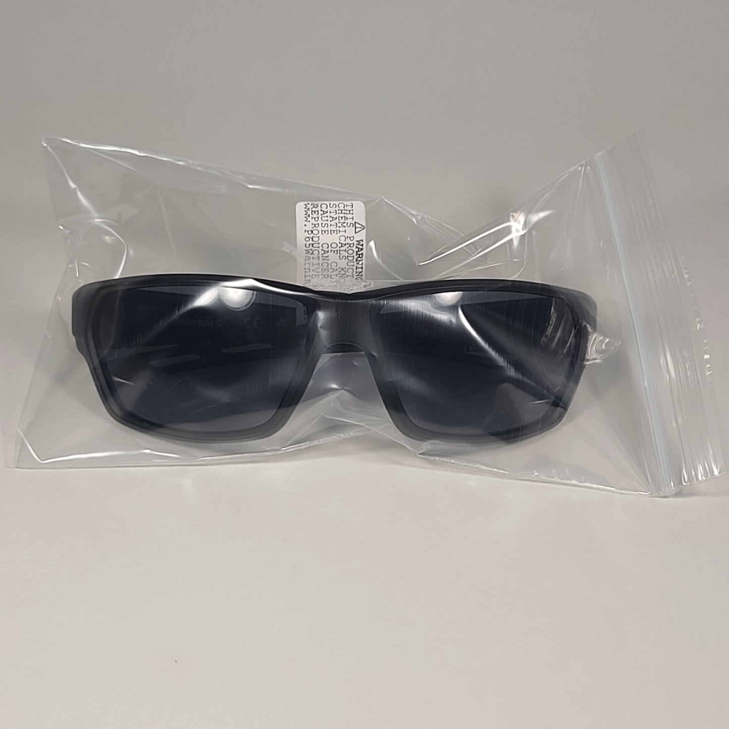 Timberland Wrap Sunglasses Matte Black Frame Gray Tinted Lens TB7236 02A - Sunglasses