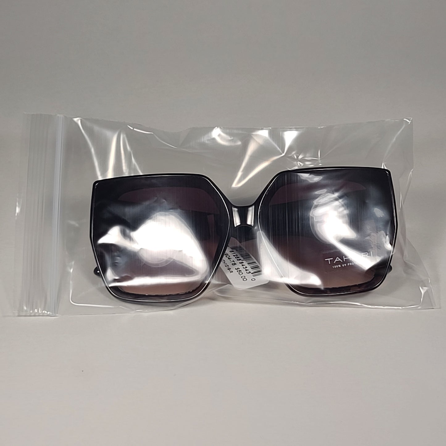 Tahari TH904 TS Oversize Square Sunglasses Brown Tortoise Frame Gradient Lens - Sunglasses