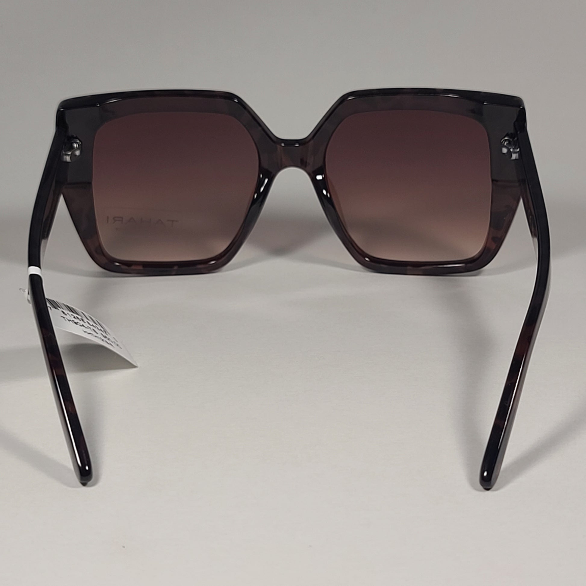 Tahari TH904 TS Oversize Square Sunglasses Brown Tortoise Frame Gradient Lens - Sunglasses