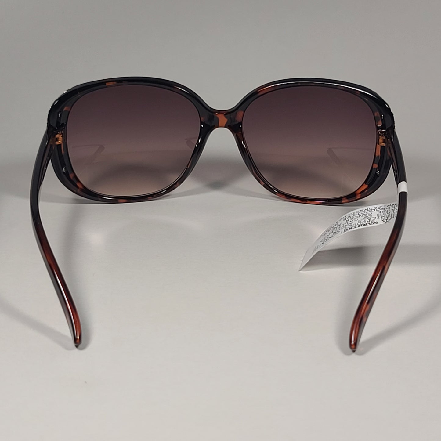 Guess GF0382 52F Oval Sunglasses Brown Tortoise Gold Rhinestone Gradient Lens - Sunglasses