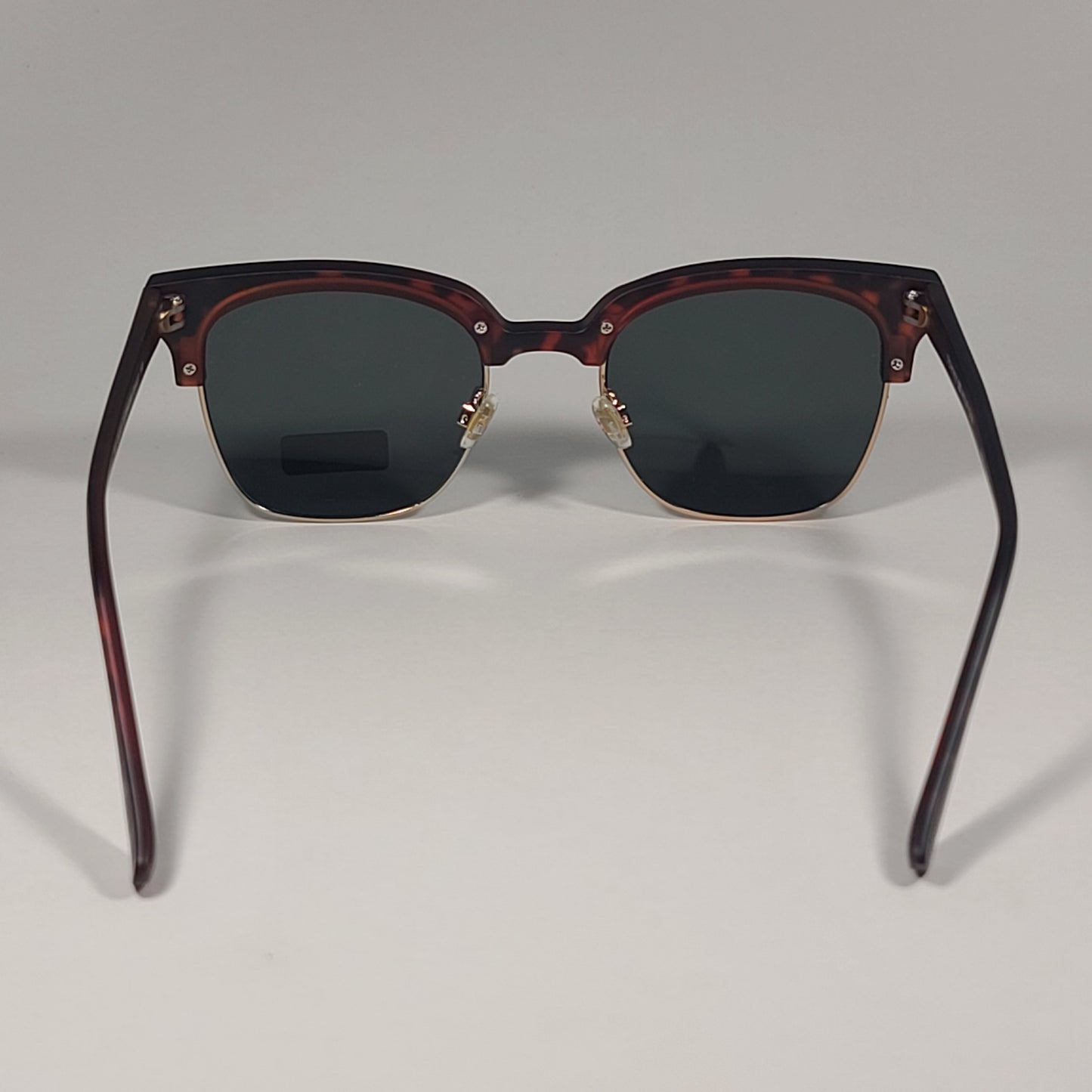Tommy Hilfiger WP OU531 Square Club Sunglasses Matte Brown Tortoise Gold Frame / Green Lens - Sunglasses