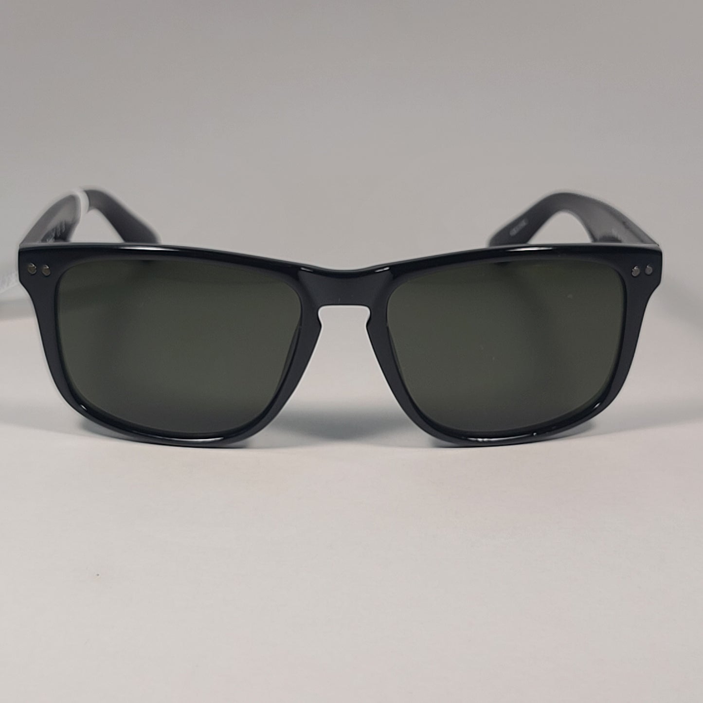 Timberland Rectangular Keyhole Sunglasses Shiny Black Green Lens TB7144 01N - Sunglasses