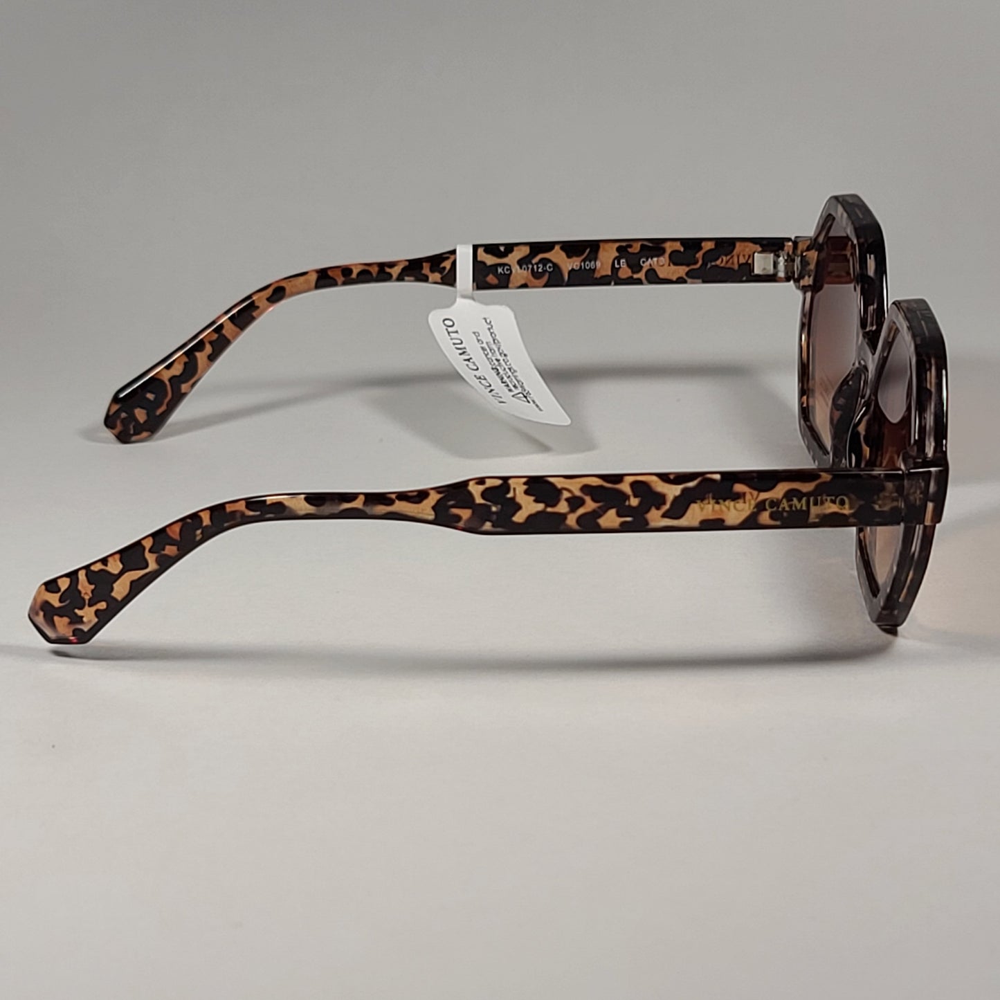 Vince Camuto VC1069 LE Geometric Sunglasses Leopard Frame Brown Gradient Lens - Sunglasses