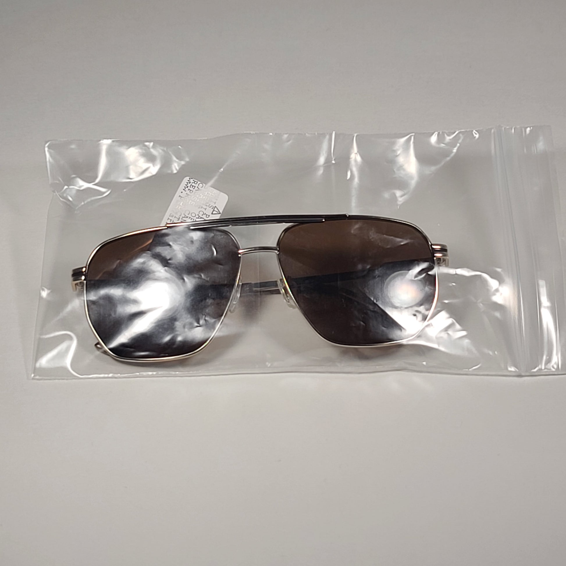 Guess Hexagon GF0230 32E Navigator Sunglasses Light Gold Frame And Brown Lens - Sunglasses