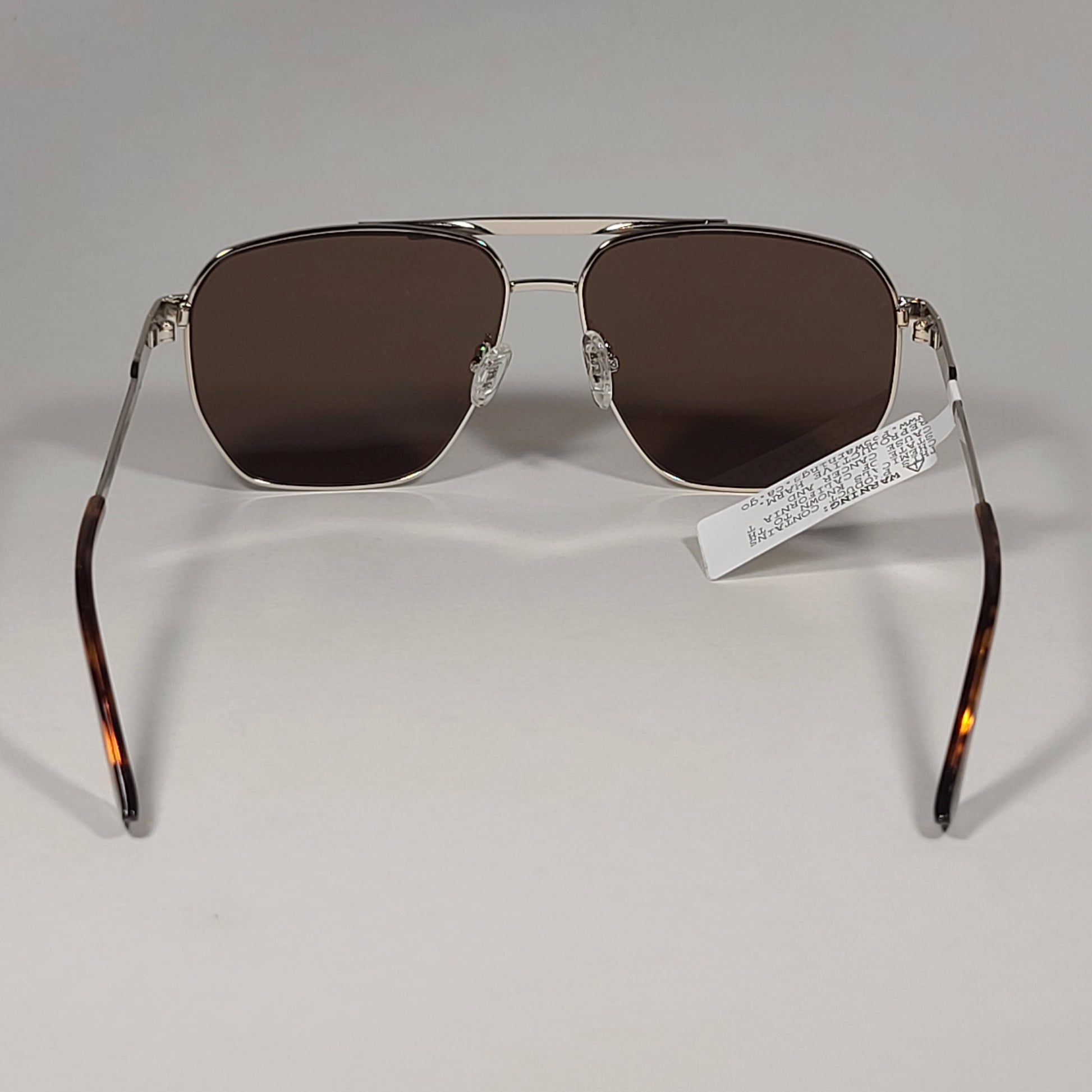 Guess Hexagon GF0230 32E Navigator Sunglasses Light Gold Frame And Brown Lens - Sunglasses