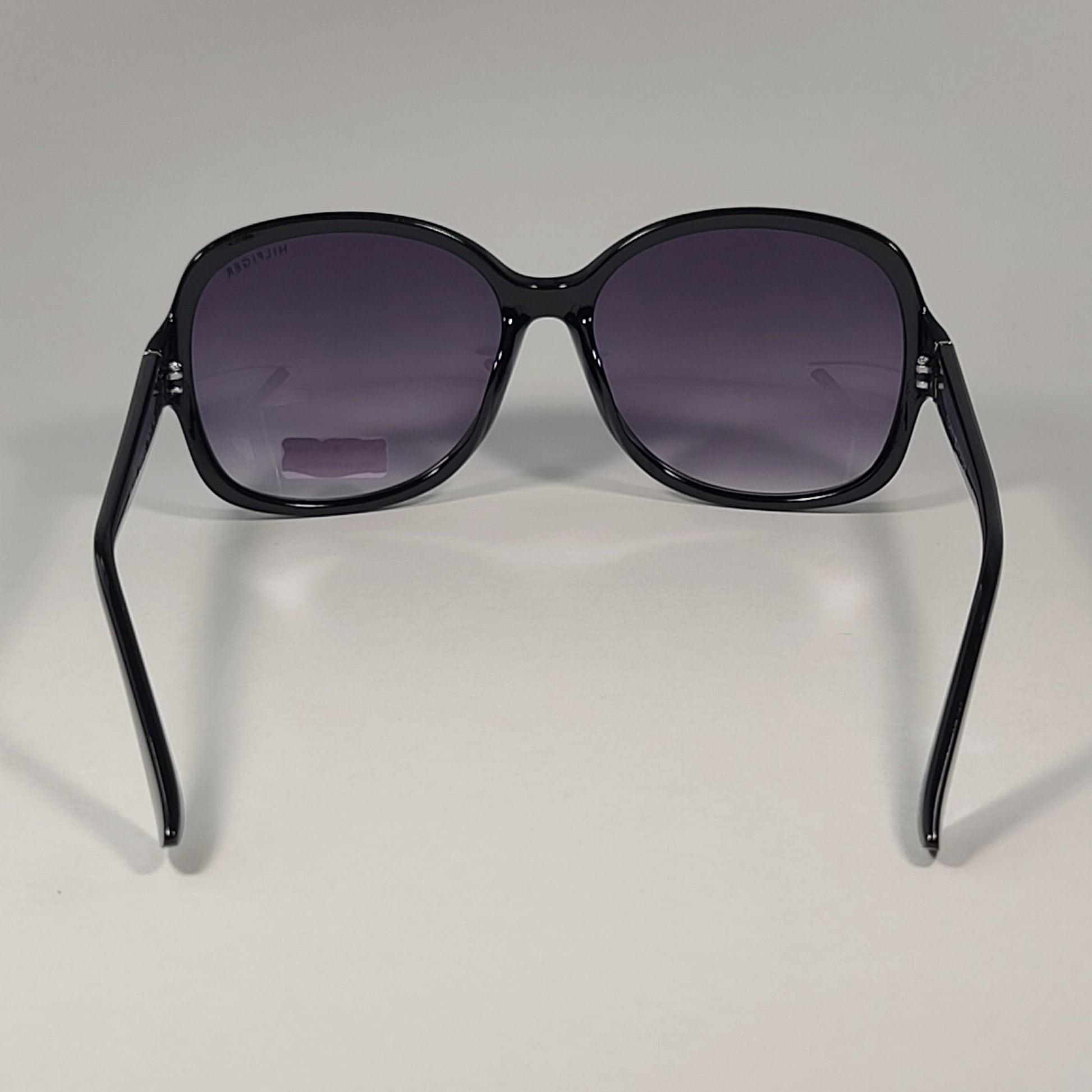 Tommy Hilfiger Willa WP OL577 Oversize Oval Sunglasses Shiny Black / Smoke Gradient - Sunglasses