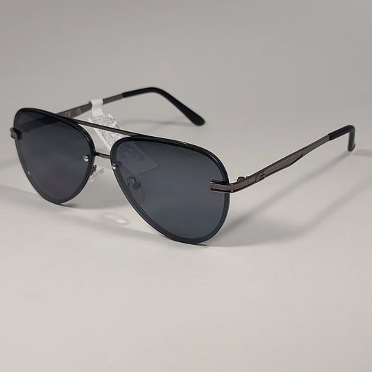 Guess Rimless Aviator Sunglasses Gunmetal Frame Gray Tinted Lens GF0194 08C - Sunglasses