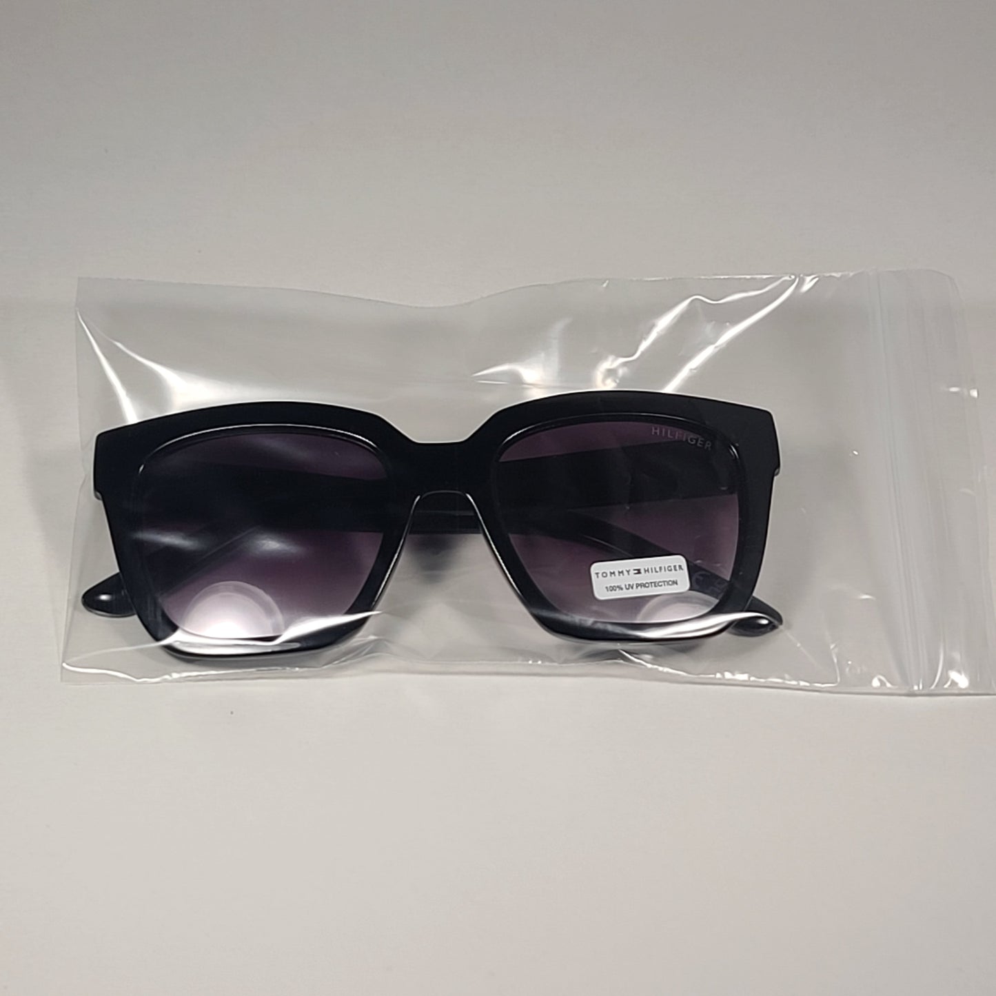 Tommy Hilfiger Miley WP OL567 Sunglasses Shiny Black Frame Smoke Gradient Lens - Sunglasses