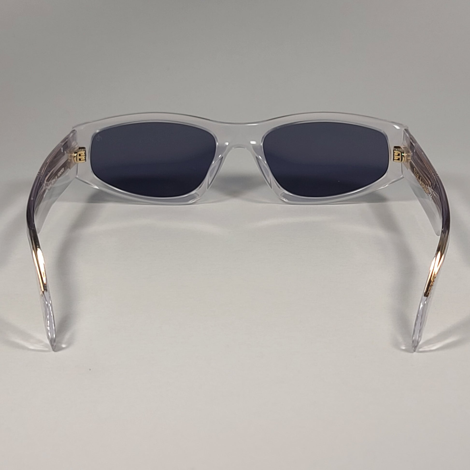 RAG & BONE RNB1047/G/S 900 KU Rectangular Sunglasses Crystal Hexetate Gray Tint - Sunglasses