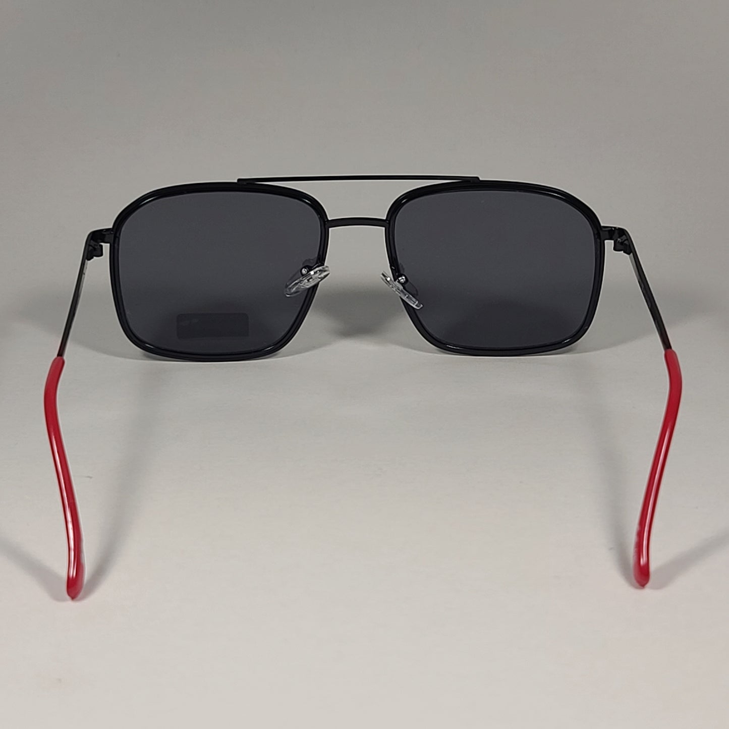 Tommy Hilfiger Alesso MM OM612 Pilot Sunglasses Black Red Frame Gray Lens - Sunglasses