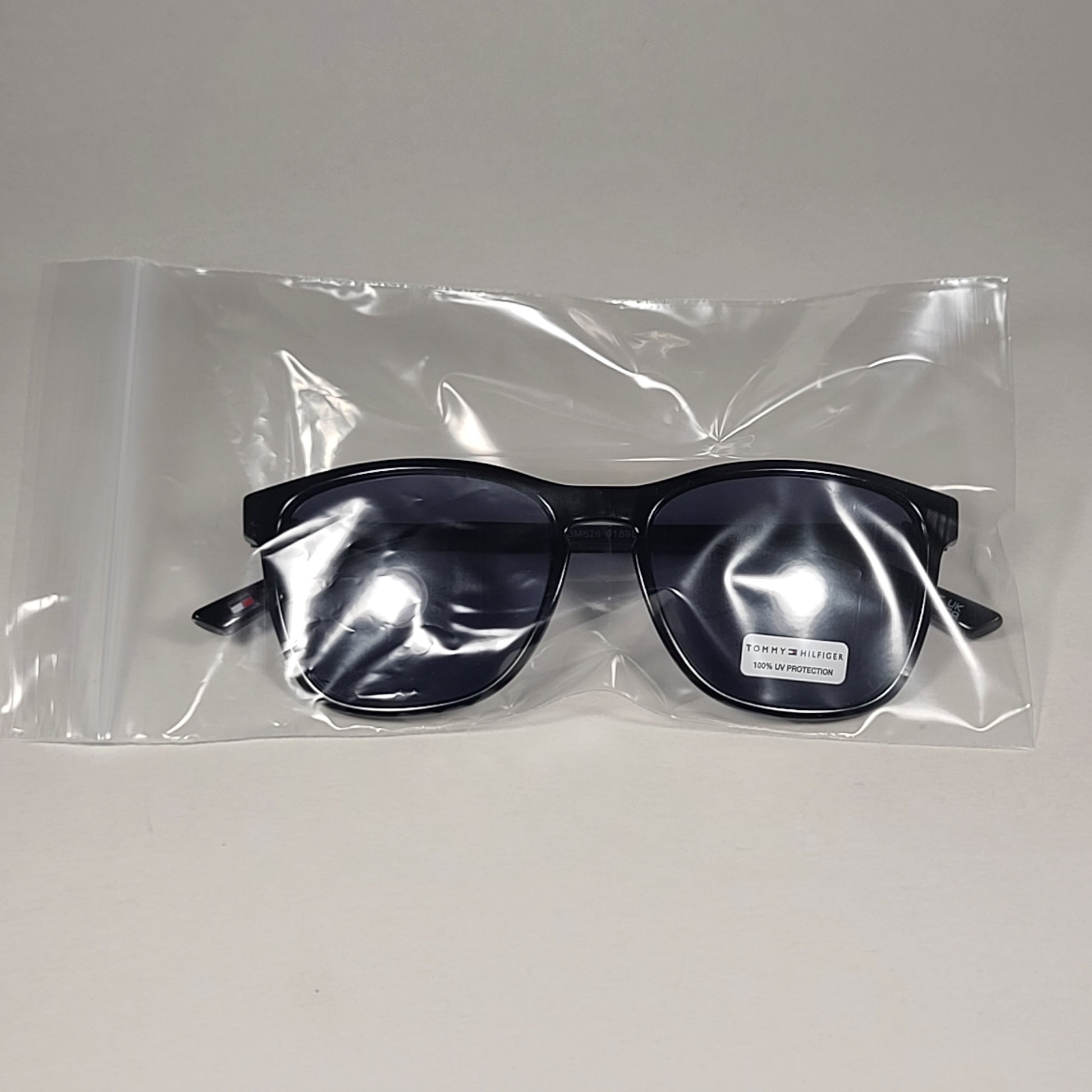 Tommy Hilfiger Moro MP OM626 Keyhole Sunglasses Black Frame Gray Lens - Sunglasses