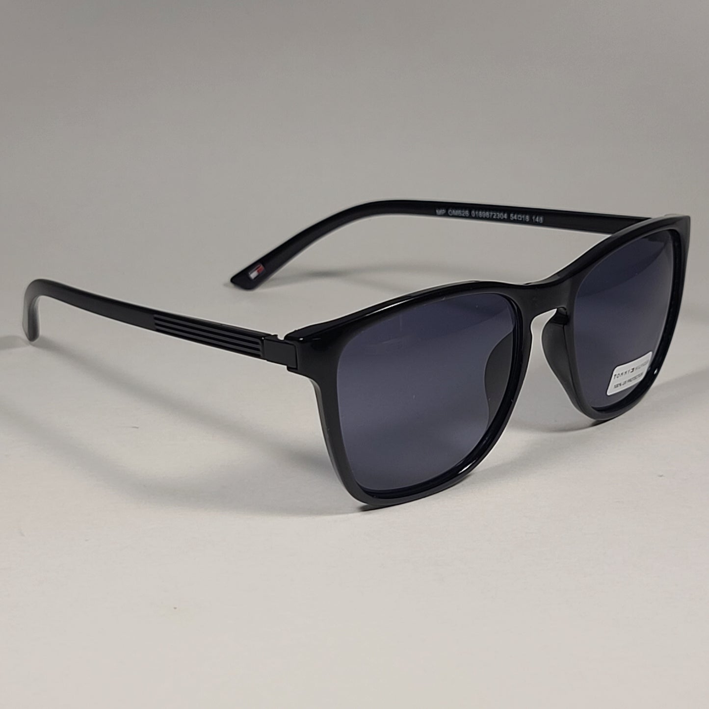 Tommy Hilfiger Moro MP OM626 Keyhole Sunglasses Black Frame Gray Lens - Sunglasses