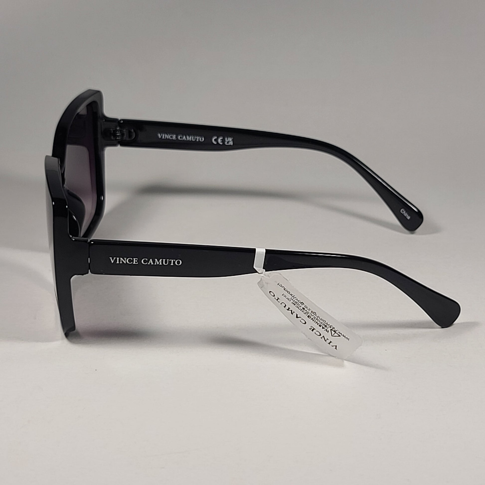 Vince Camuto VC999 OX Butterfly Shield Sunglasses Black Frame Smoke Gradient Lens - Sunglasses