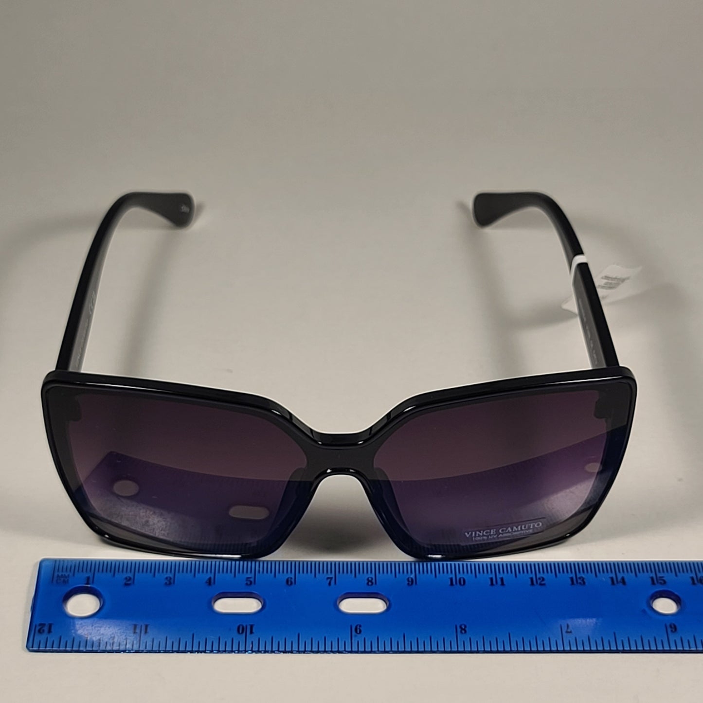Vince Camuto VC999 OX Butterfly Shield Sunglasses Black Frame Smoke Gradient Lens - Sunglasses