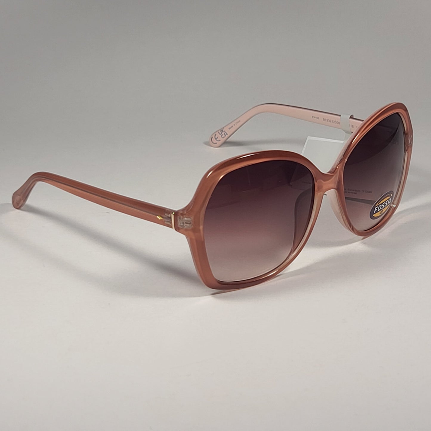 Fossil Oversized Large Butterfly Sunglasses FW155 Nude & Brown Gradient Lens - Sunglasses