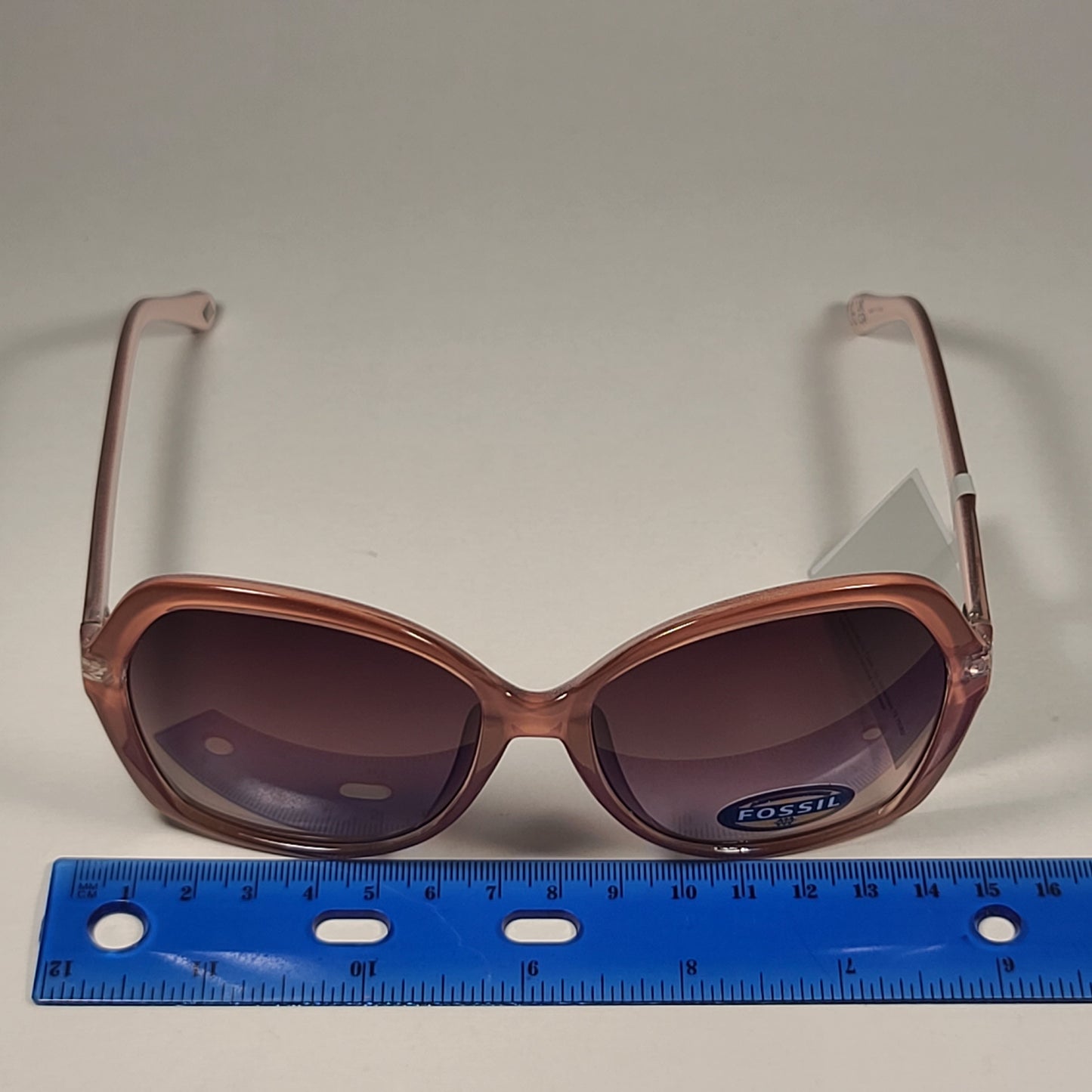 Fossil Oversized Large Butterfly Sunglasses FW155 Nude & Brown Gradient Lens - Sunglasses