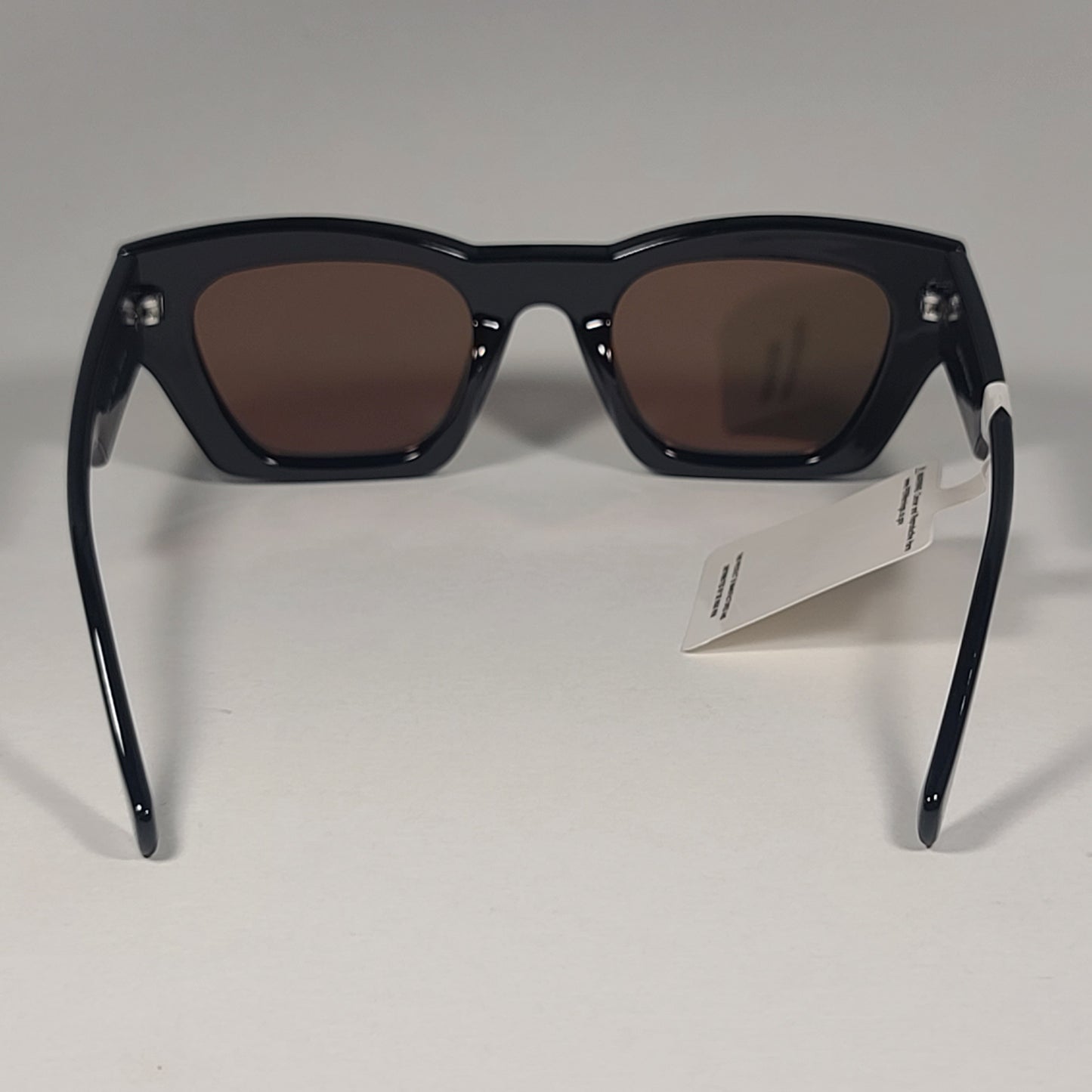 Lucky Brand SLBD131 BLACK Cat Eye Sunglasses Black Frame Orange Yellow Mirror Lens
