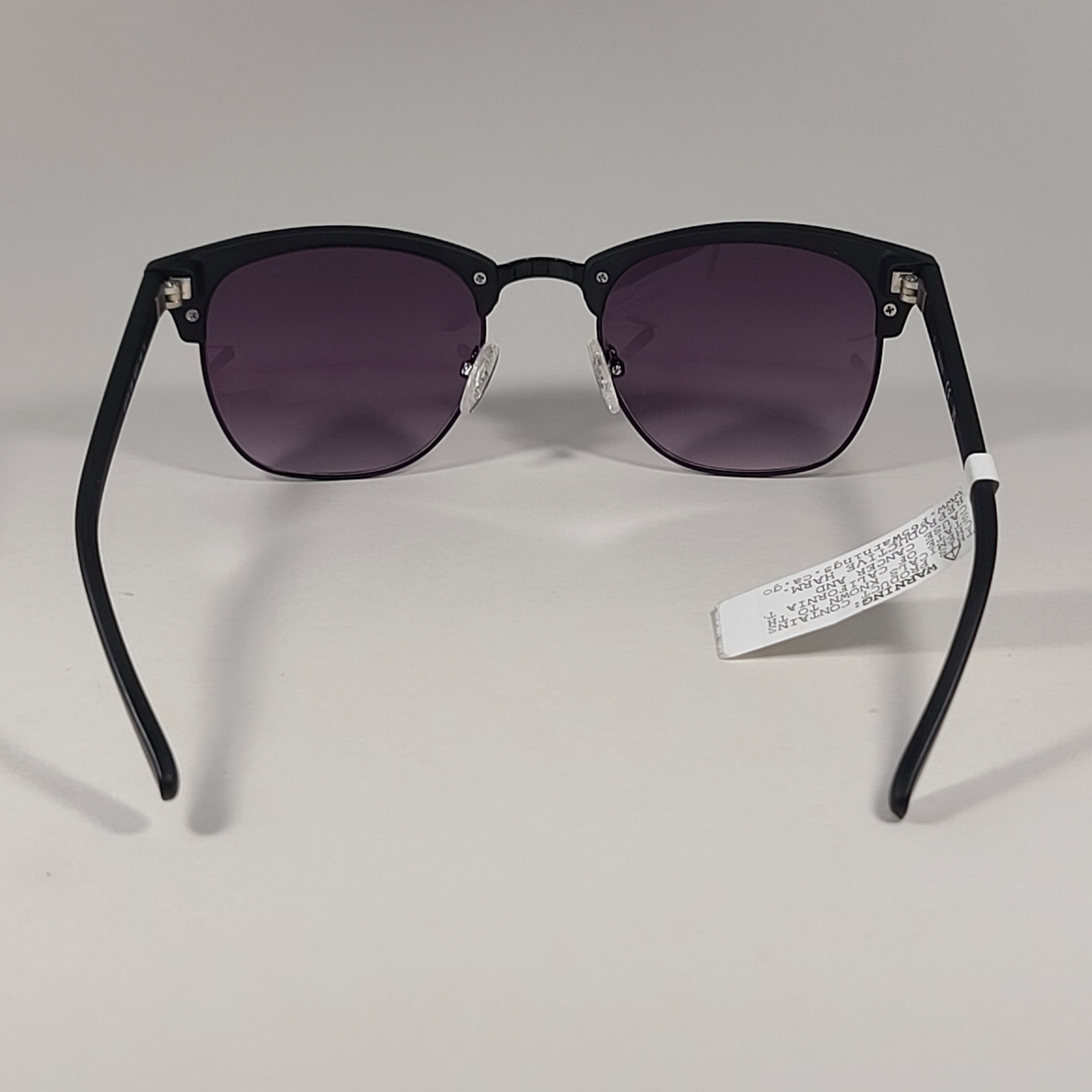 Guess Square Club Sunglasses Matte Black Frame Smoke Gradient Lens