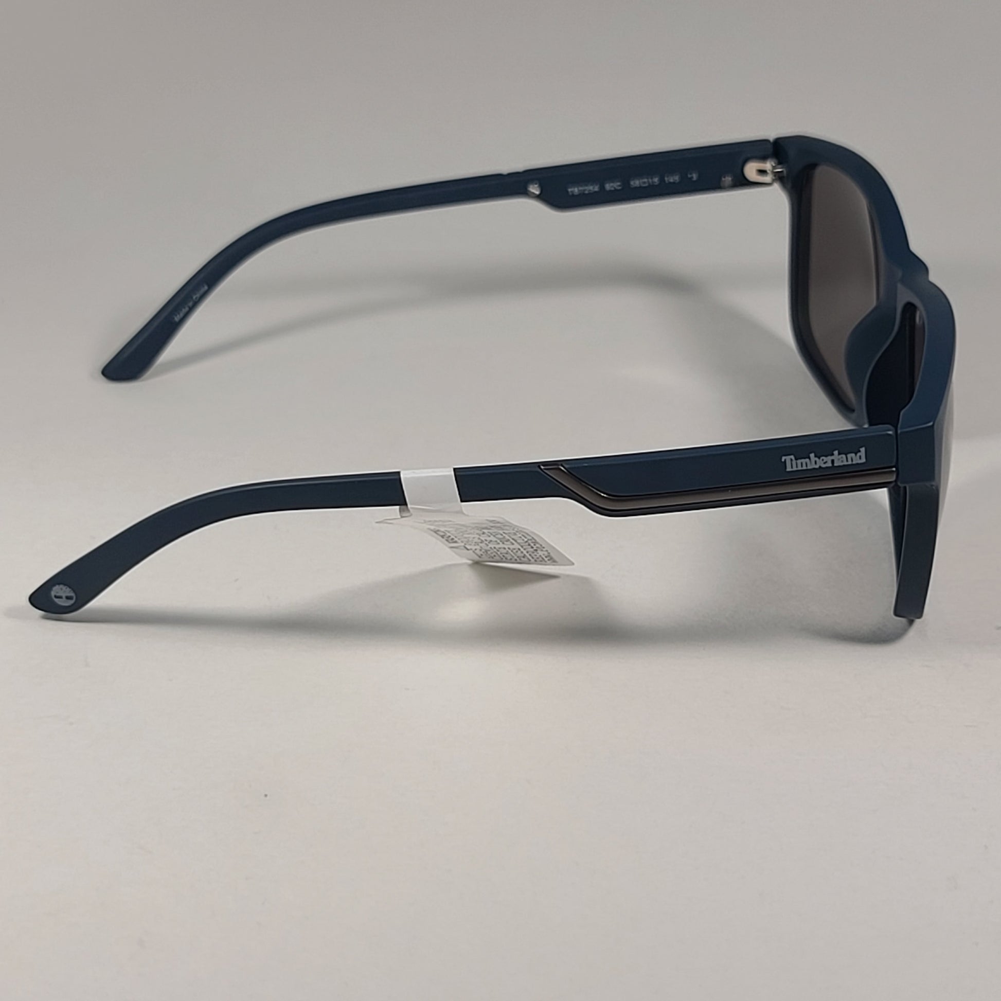 Timberland TB7254 92C Rectangle Sport Sunglasses Matte Blue Frame Gray Flash Lens - Sunglasses