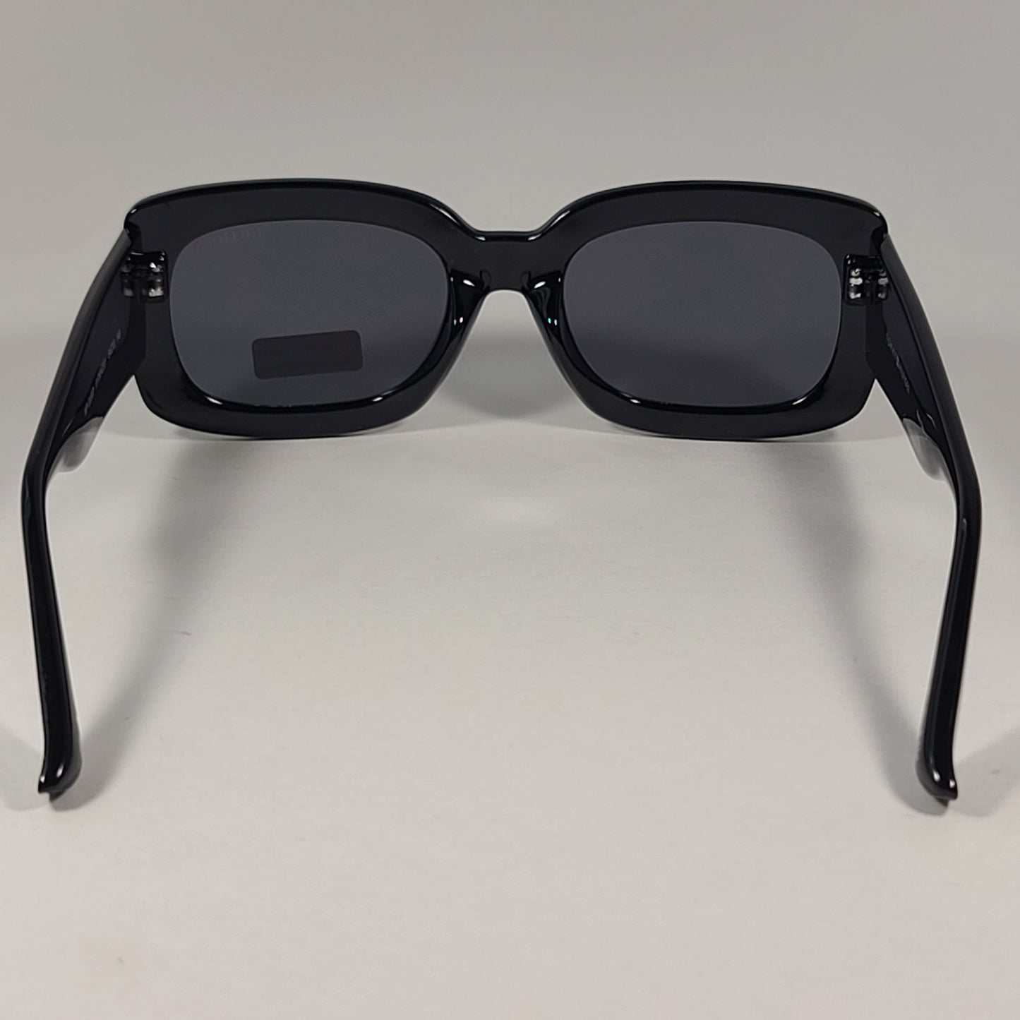 Tommy Hilfiger WP OL603 Large Oval Sunglasses Shiny Black Frame Gray Tinted Lens - Sunglasses