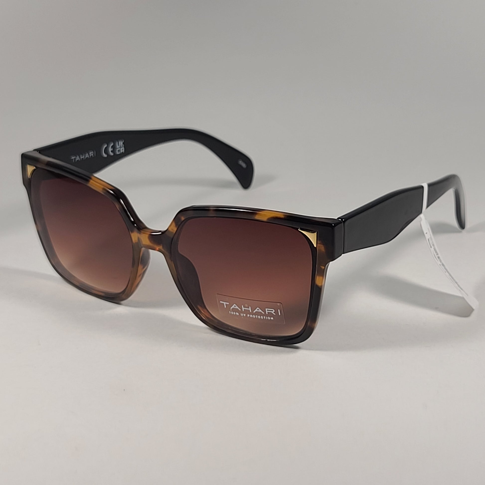 Tahari Designer Sunglasses Tortoise Brown Black & Brown Gradient TH902 TSOX - Sunglasses