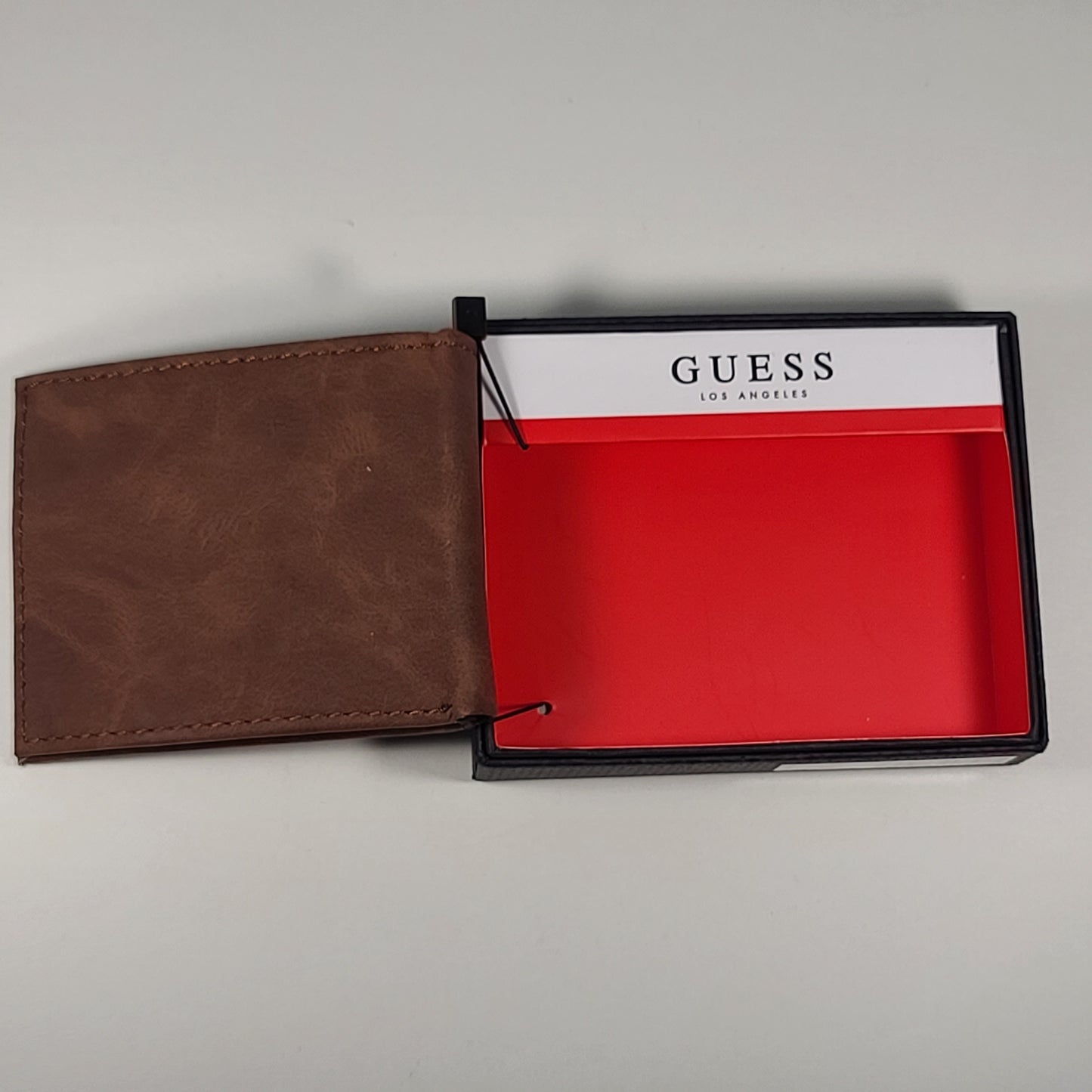 Guess Los Angeles Men's Bifold Brown Leather Wallet Passcase 31GO130037