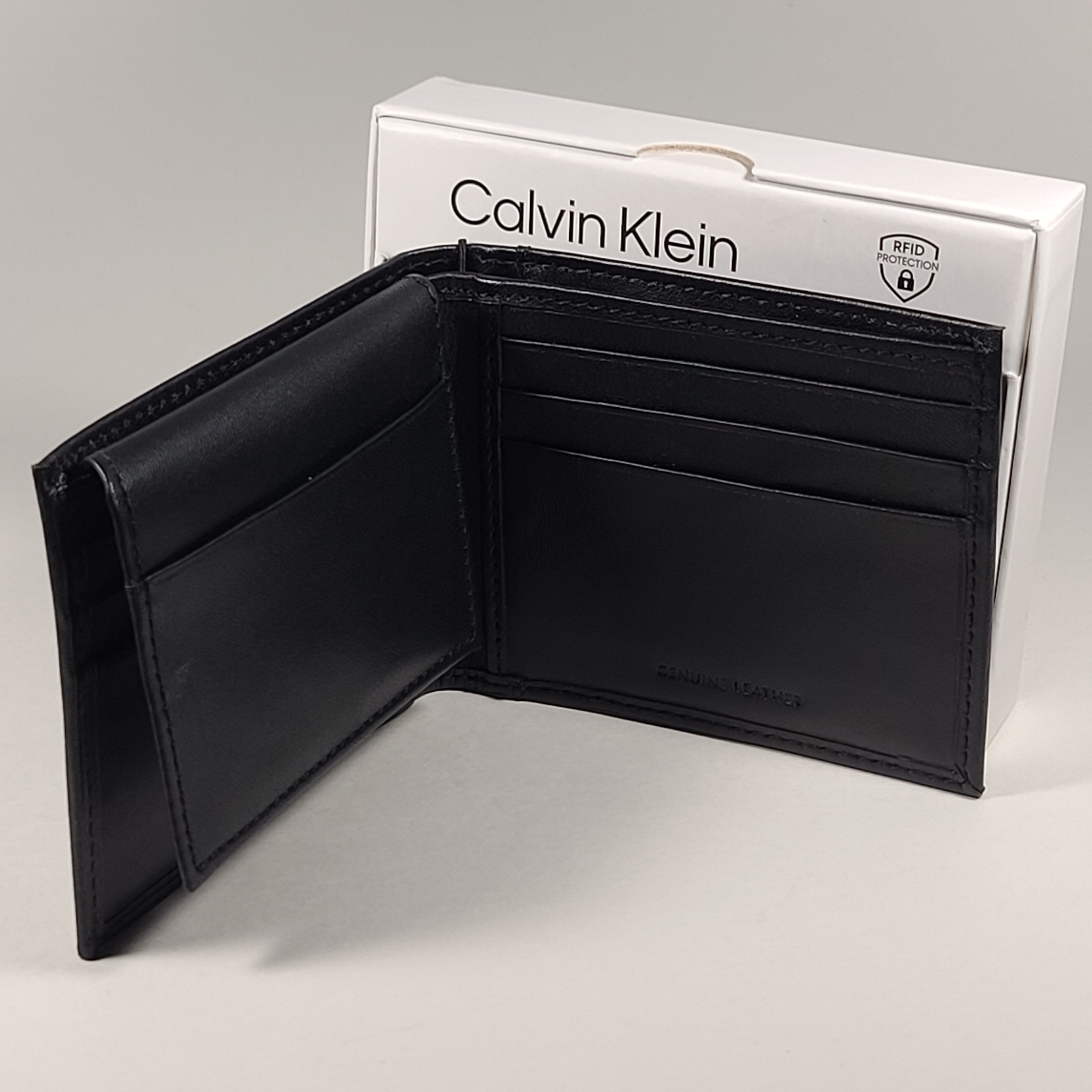 Calvin klein men's leather wallet best sale