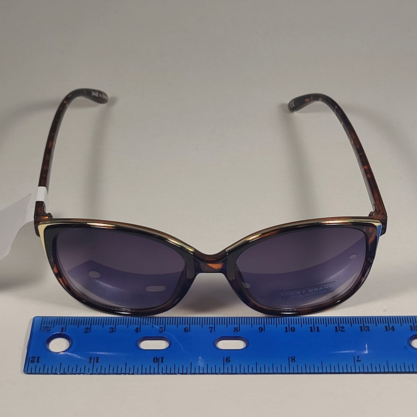 Lucky Brand SLBD101 Cat Eye Sunglasses Havana Tortoise Frame Smoke Gradient Lens